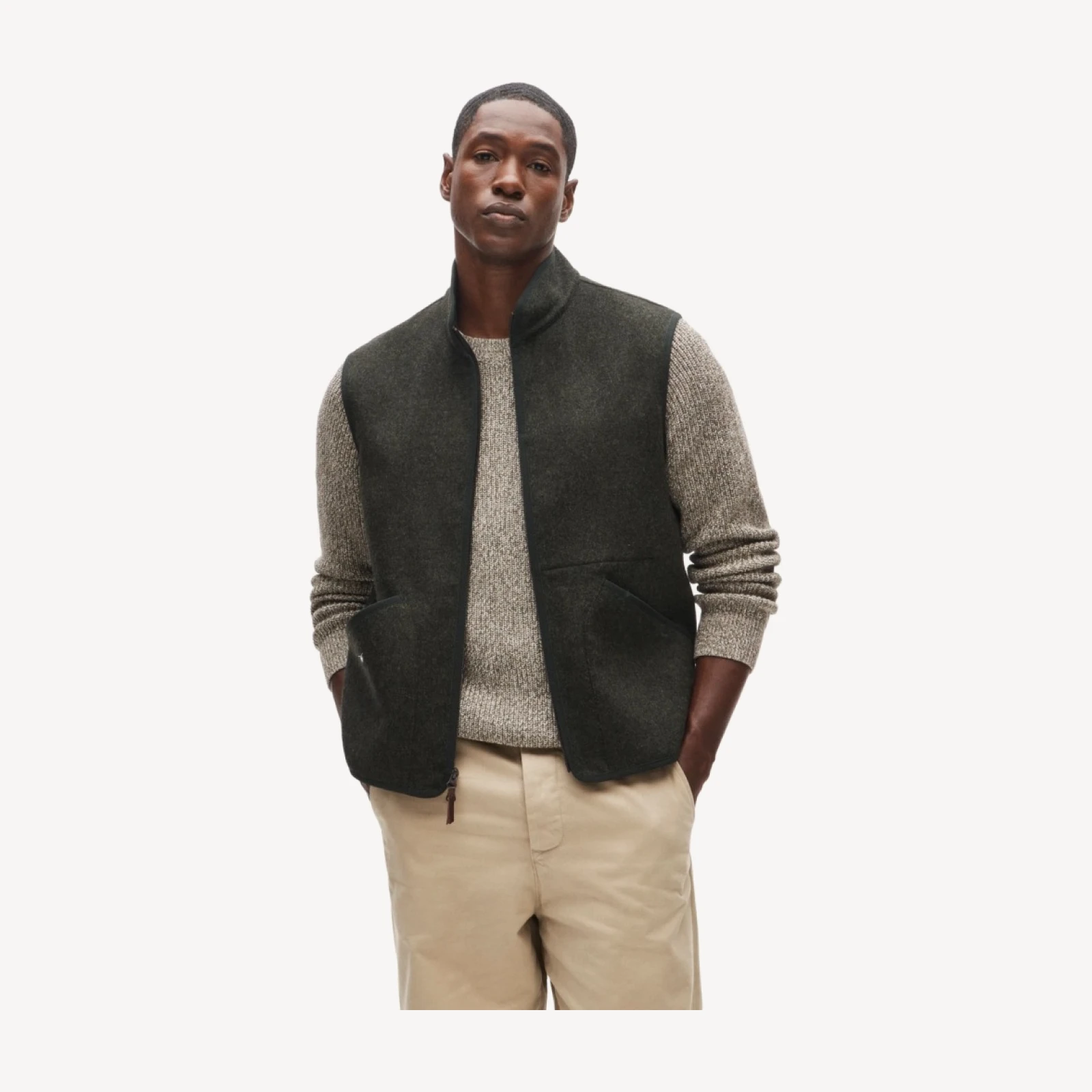 Wool-blend work vest
