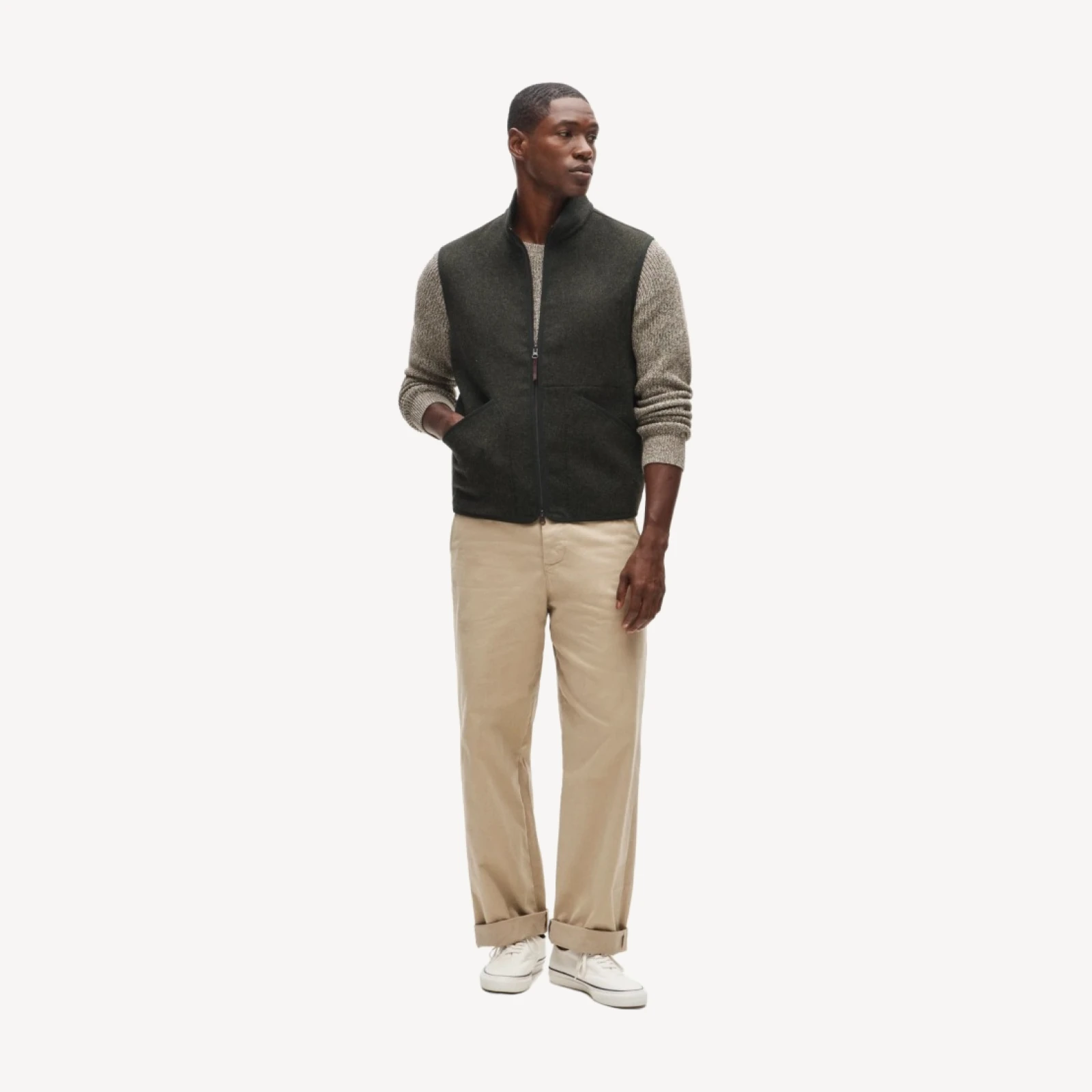 Wool-blend work vest