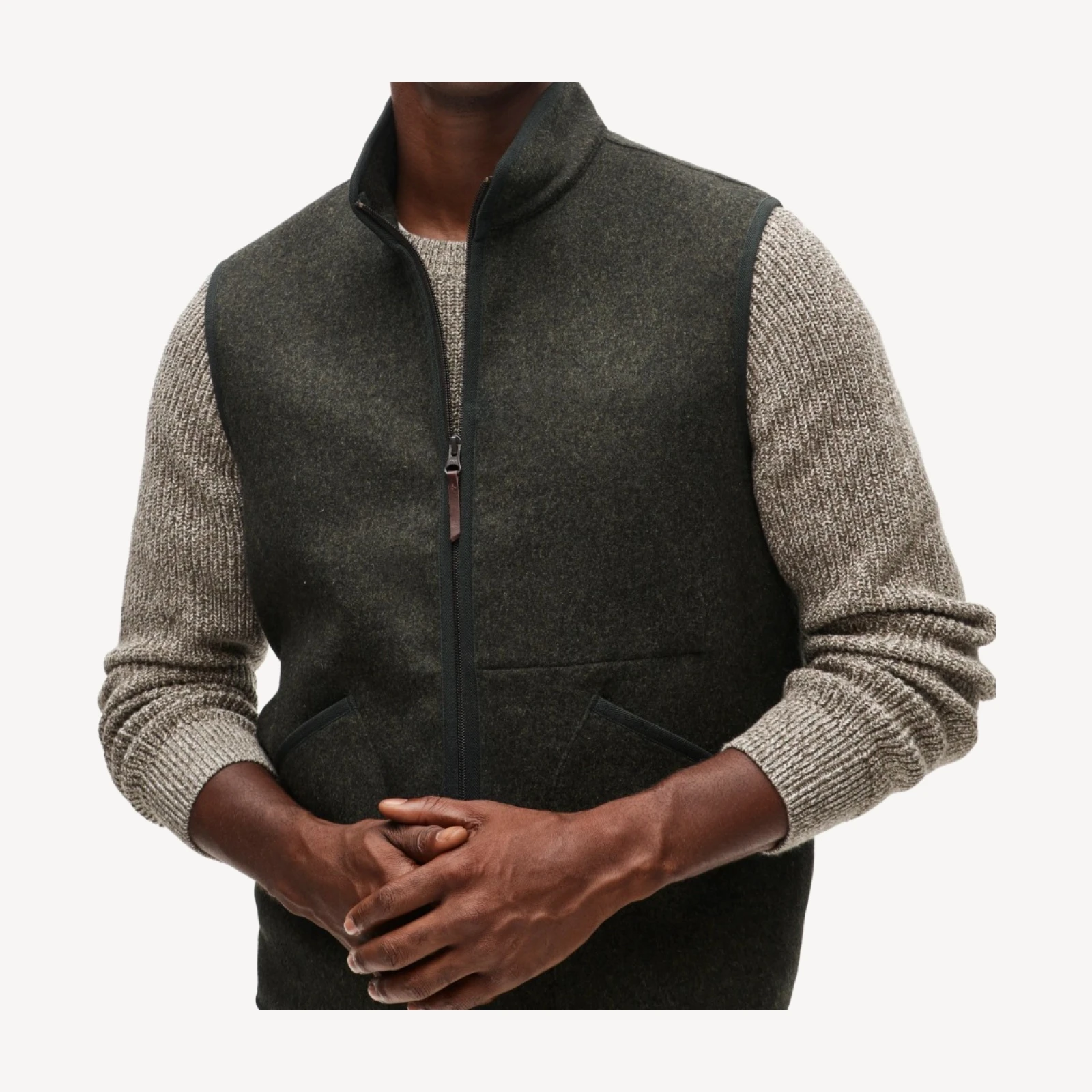 Wool-blend work vest