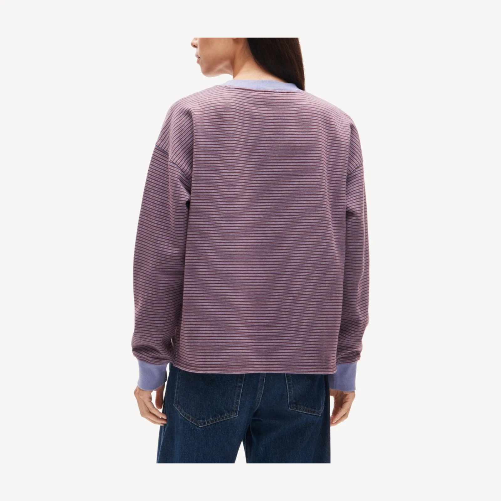 Vintage fleece relaxed sweatshirt in stripe
