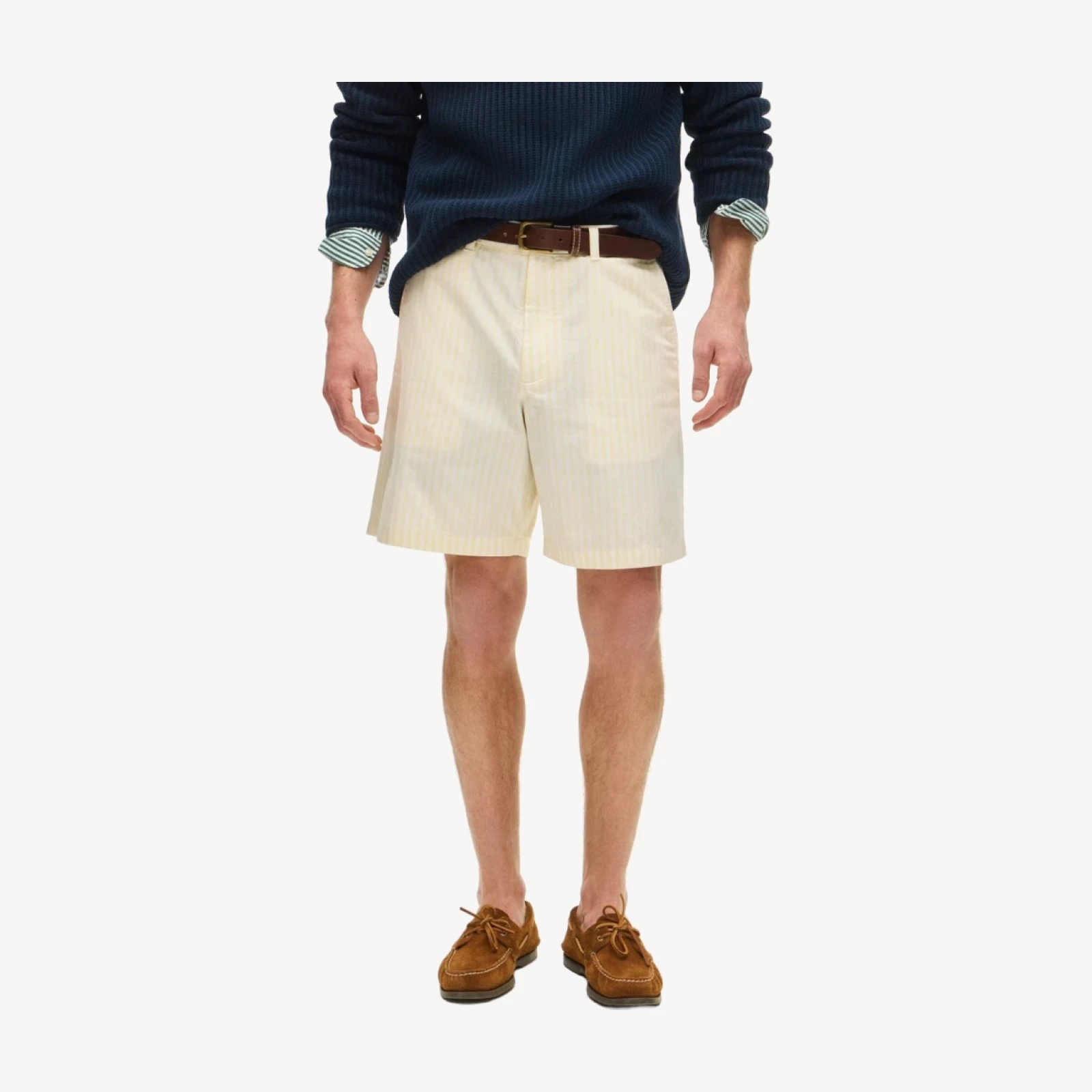 8" Classic chino short in stripe