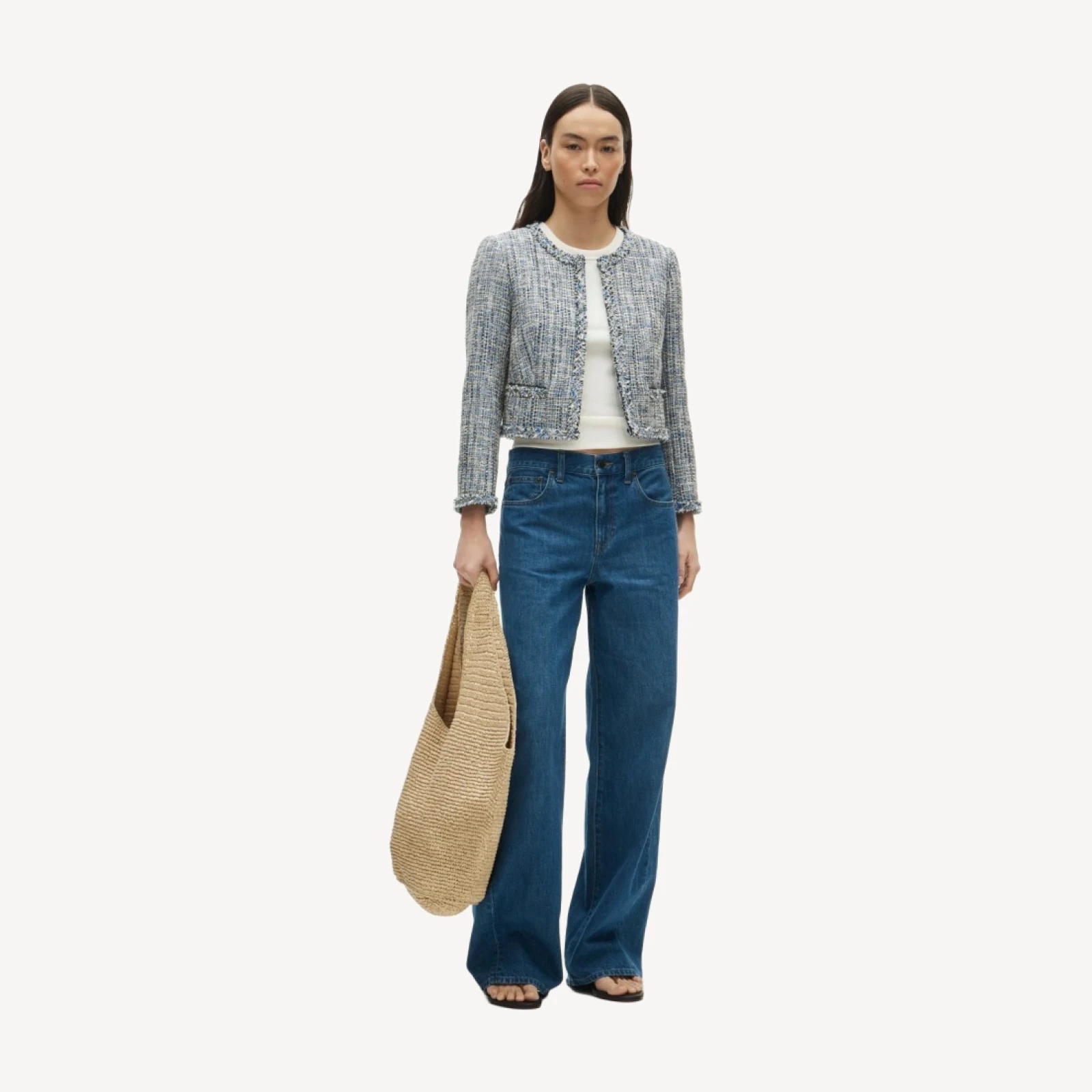 Lady jacket in textured Italian tweed