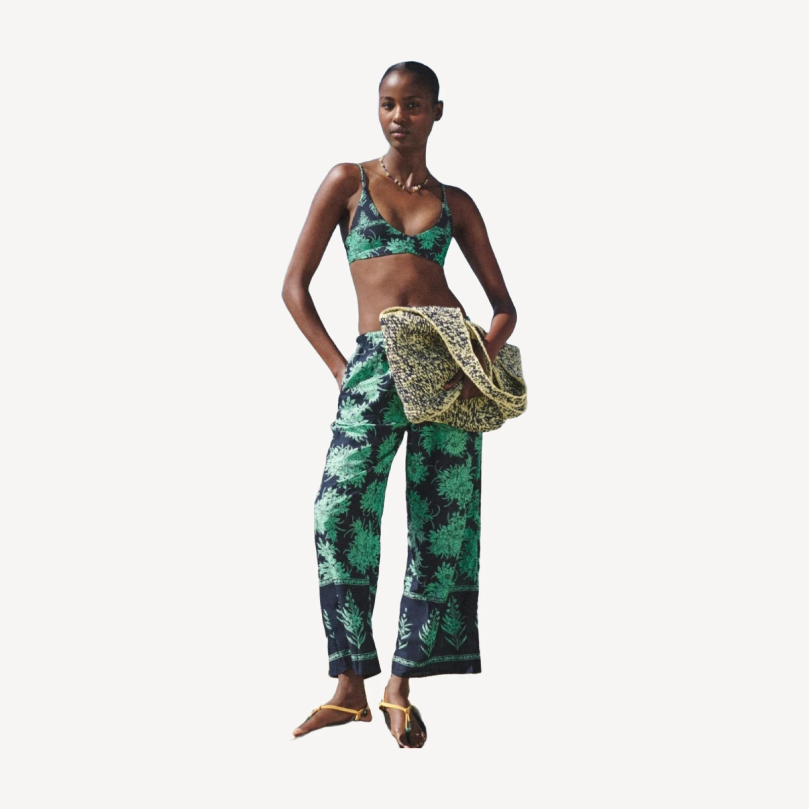 Beach pant in pineapple print