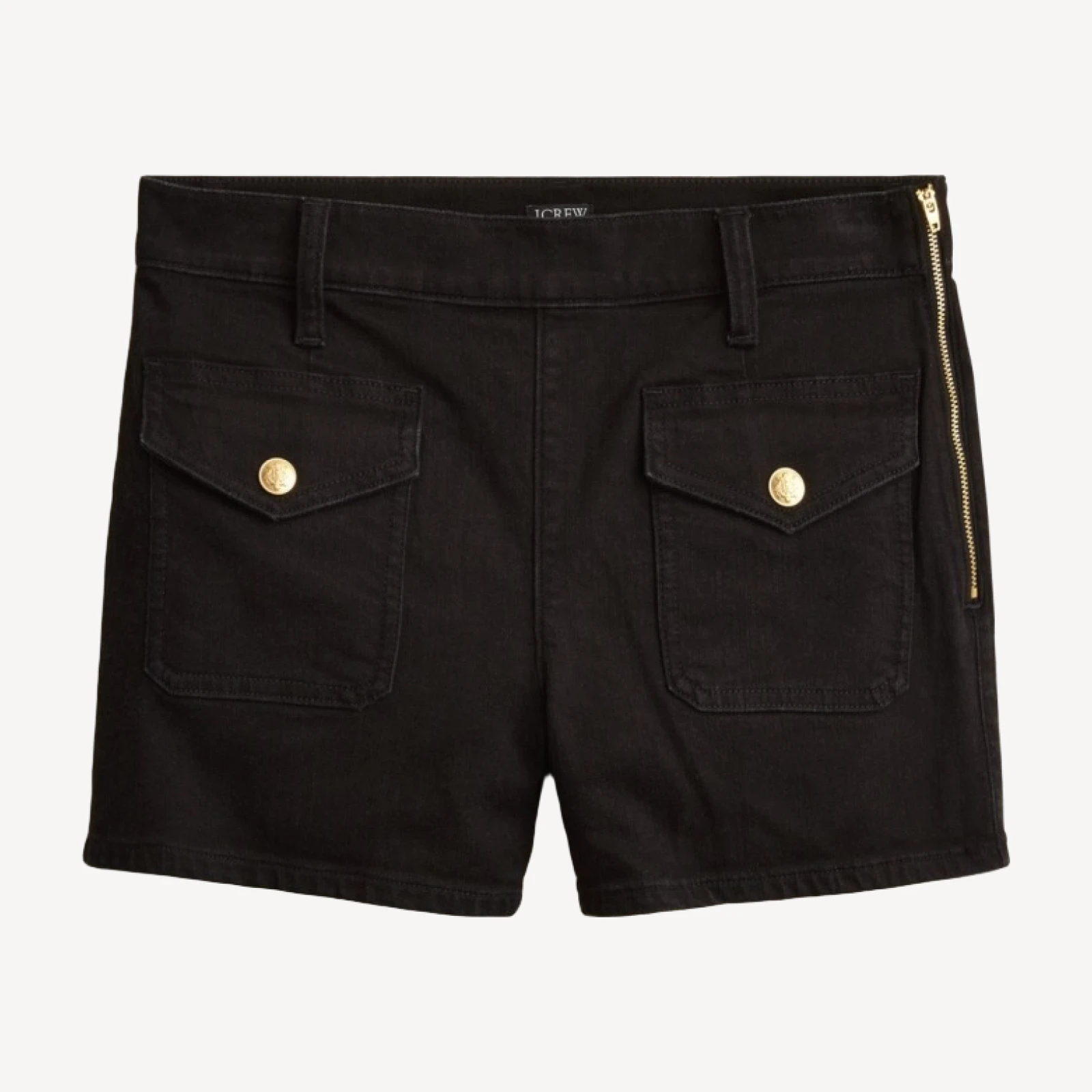 Denim short with sailor pockets