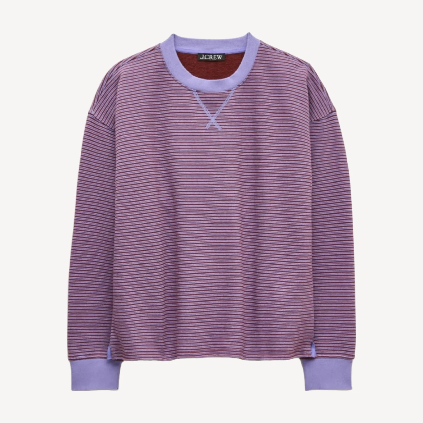 Vintage fleece relaxed sweatshirt in stripe