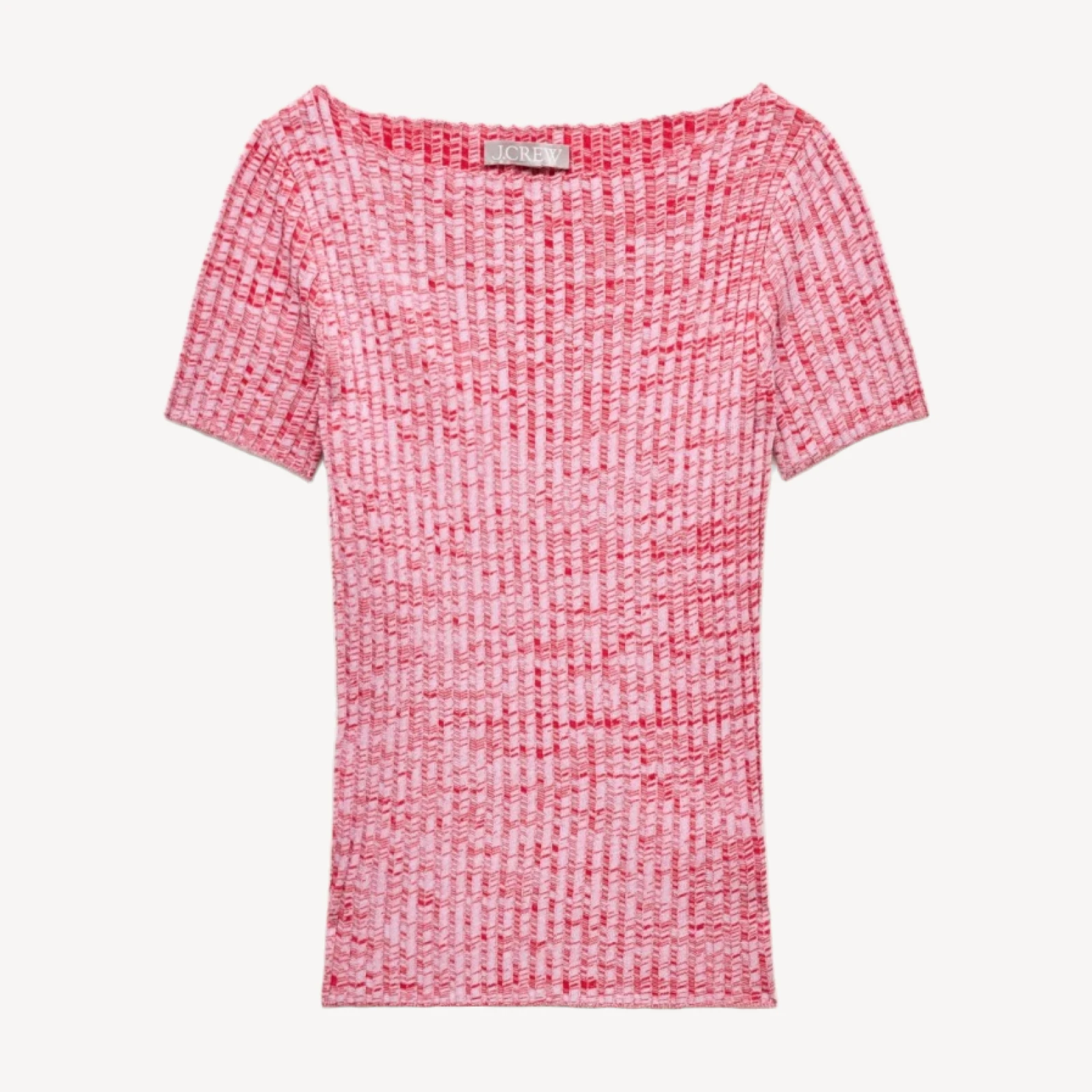 Space-dyed boatneck sweater-tee