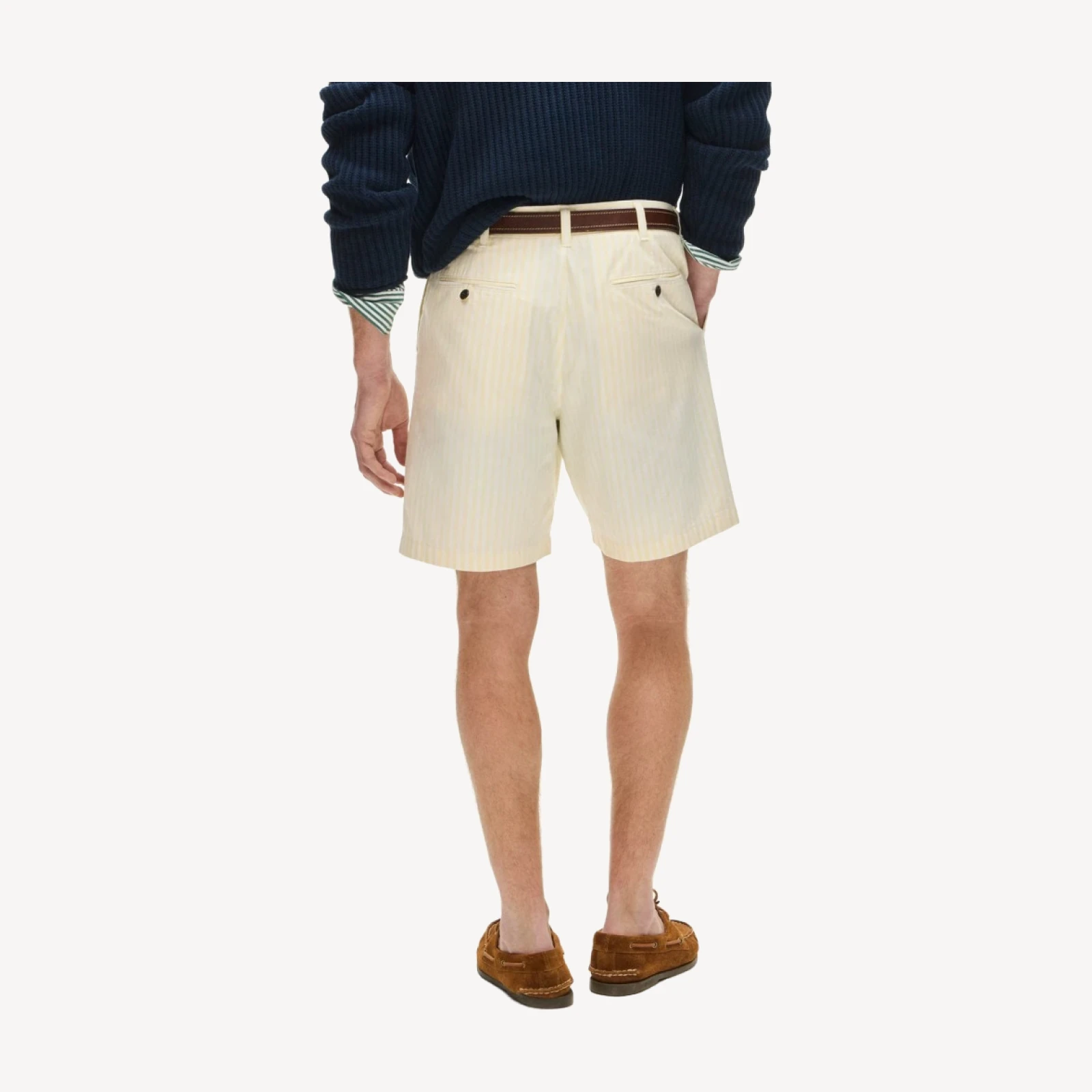 8" Classic chino short in stripe