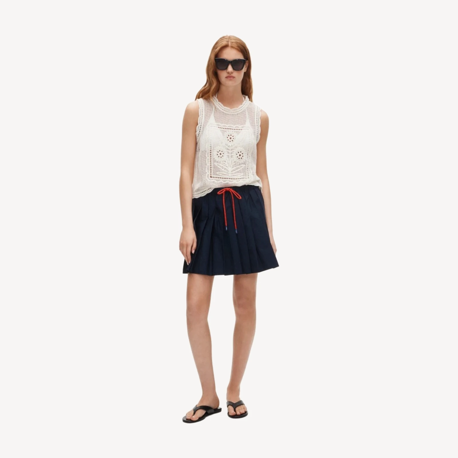 Paracord pleated mini skirt