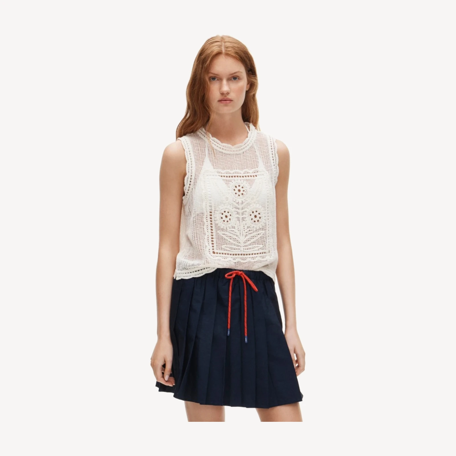 Paracord pleated mini skirt
