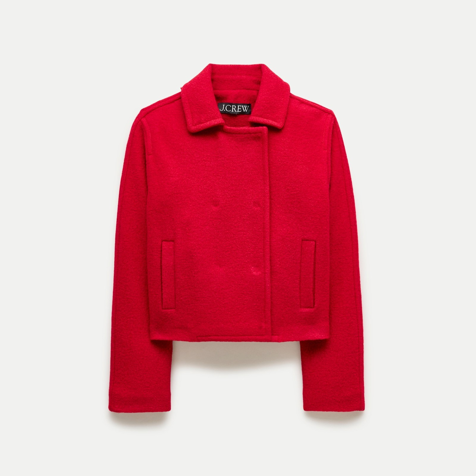 Double-breasted jacket in boiled wool