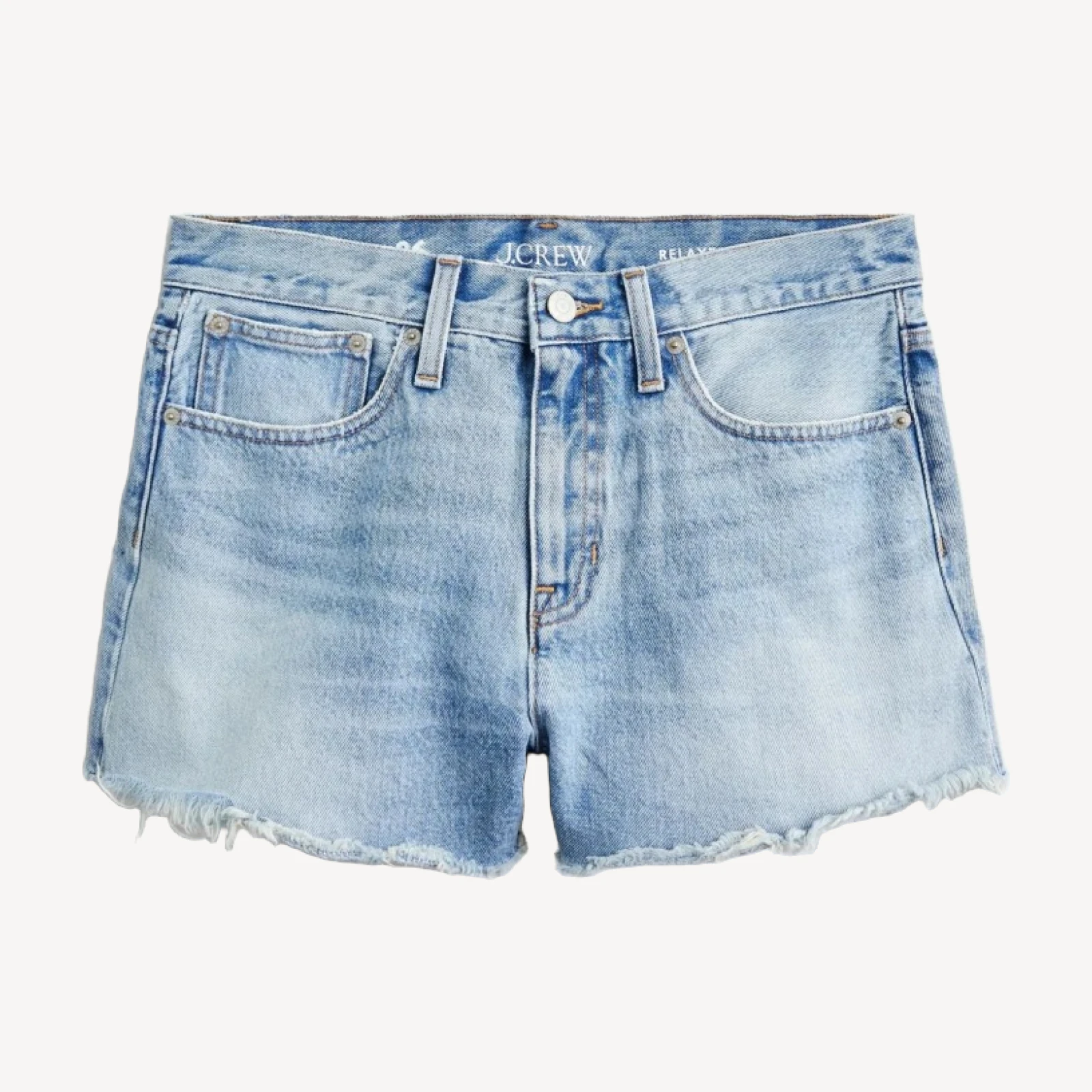 Relaxed denim short in chestnut wash