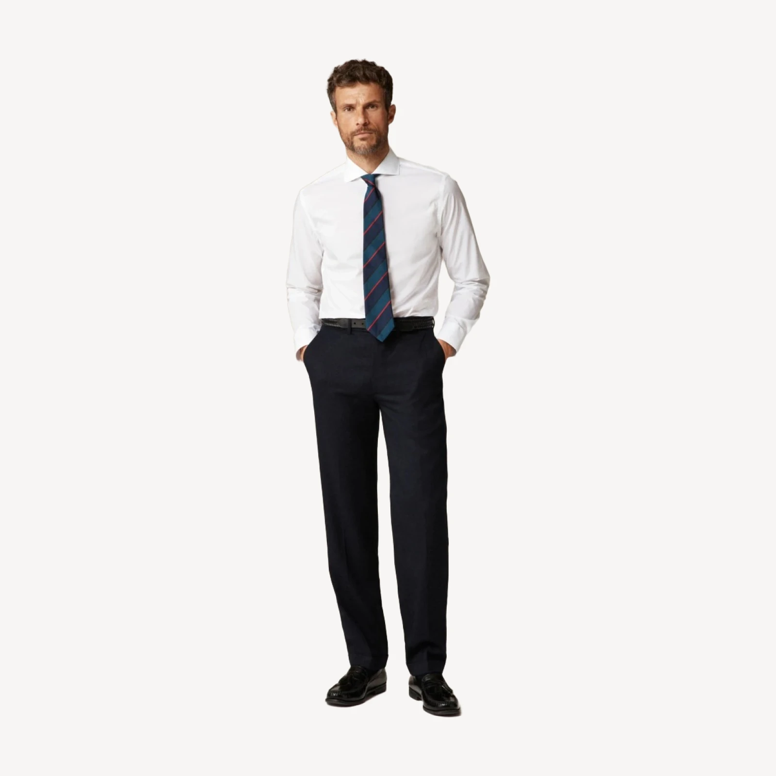 Ludlow Premium fine cotton dress shirt with spread collar