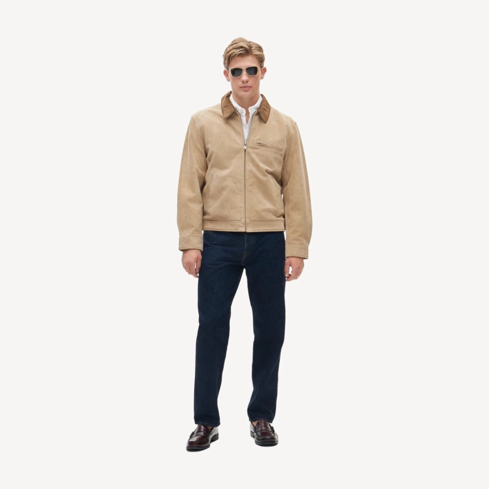 Limited-edition Wallace & Barnes work jacket in Italian suede