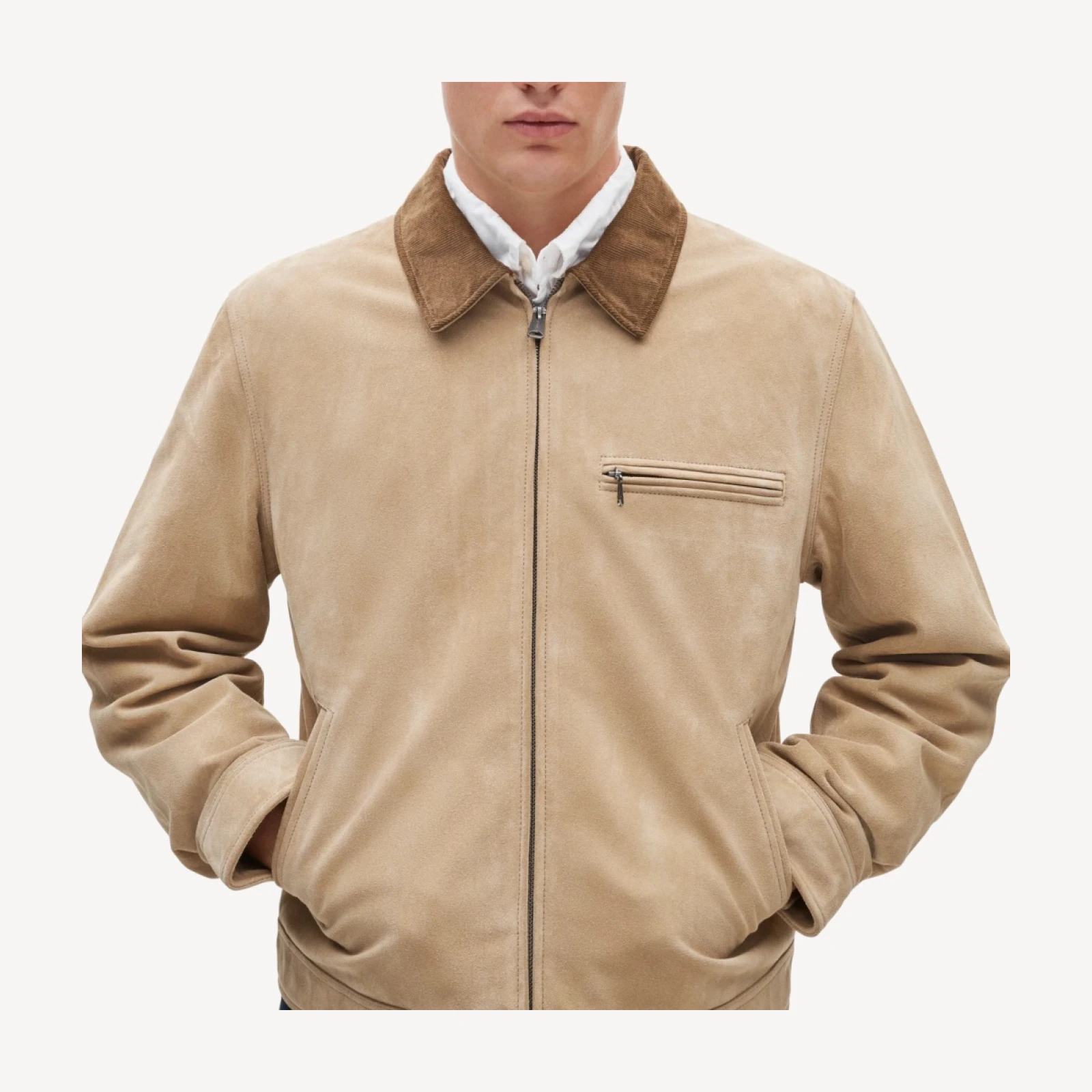 Limited-edition Wallace & Barnes work jacket in Italian suede