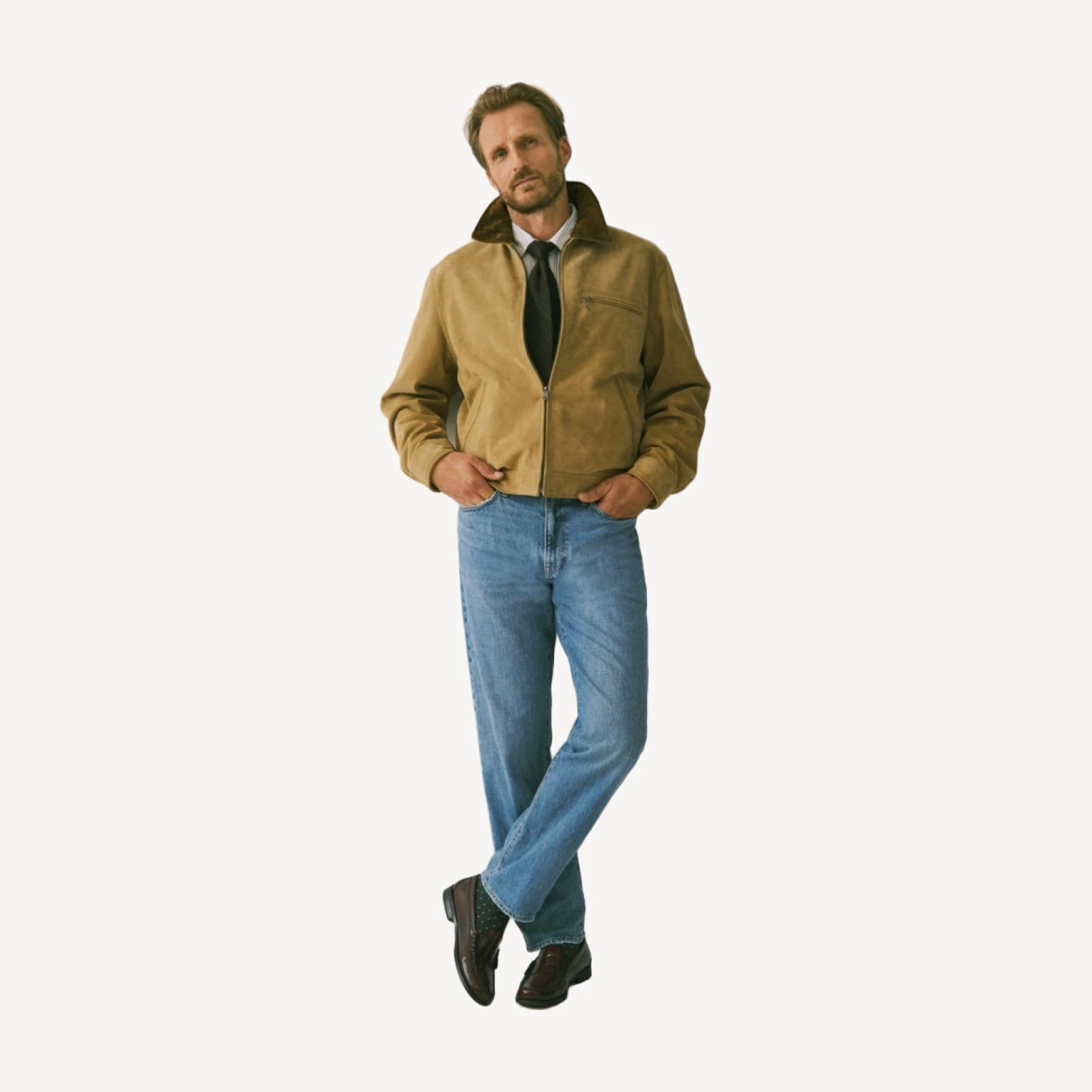 Limited-edition Wallace & Barnes work jacket in Italian suede