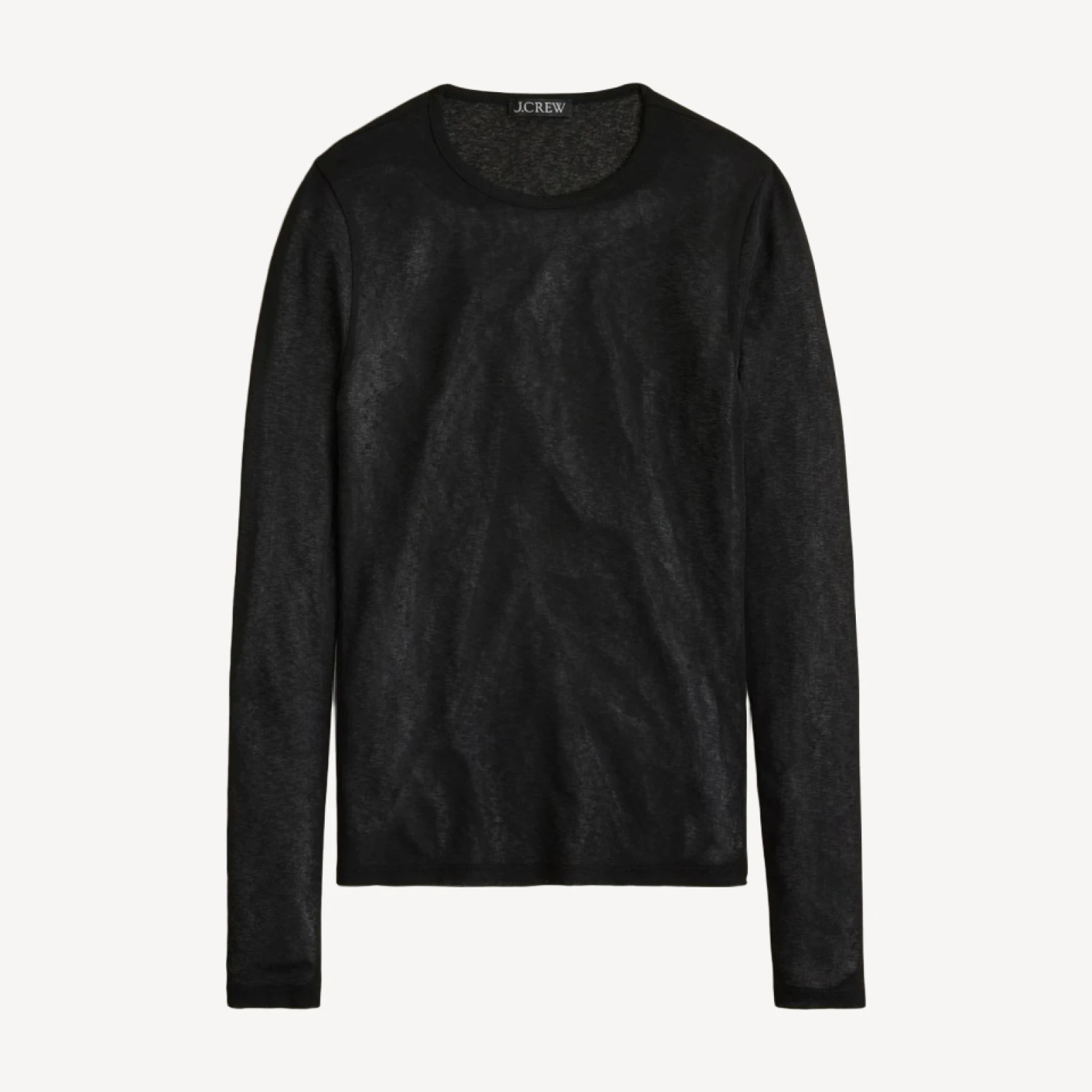Sheer long-sleeve top