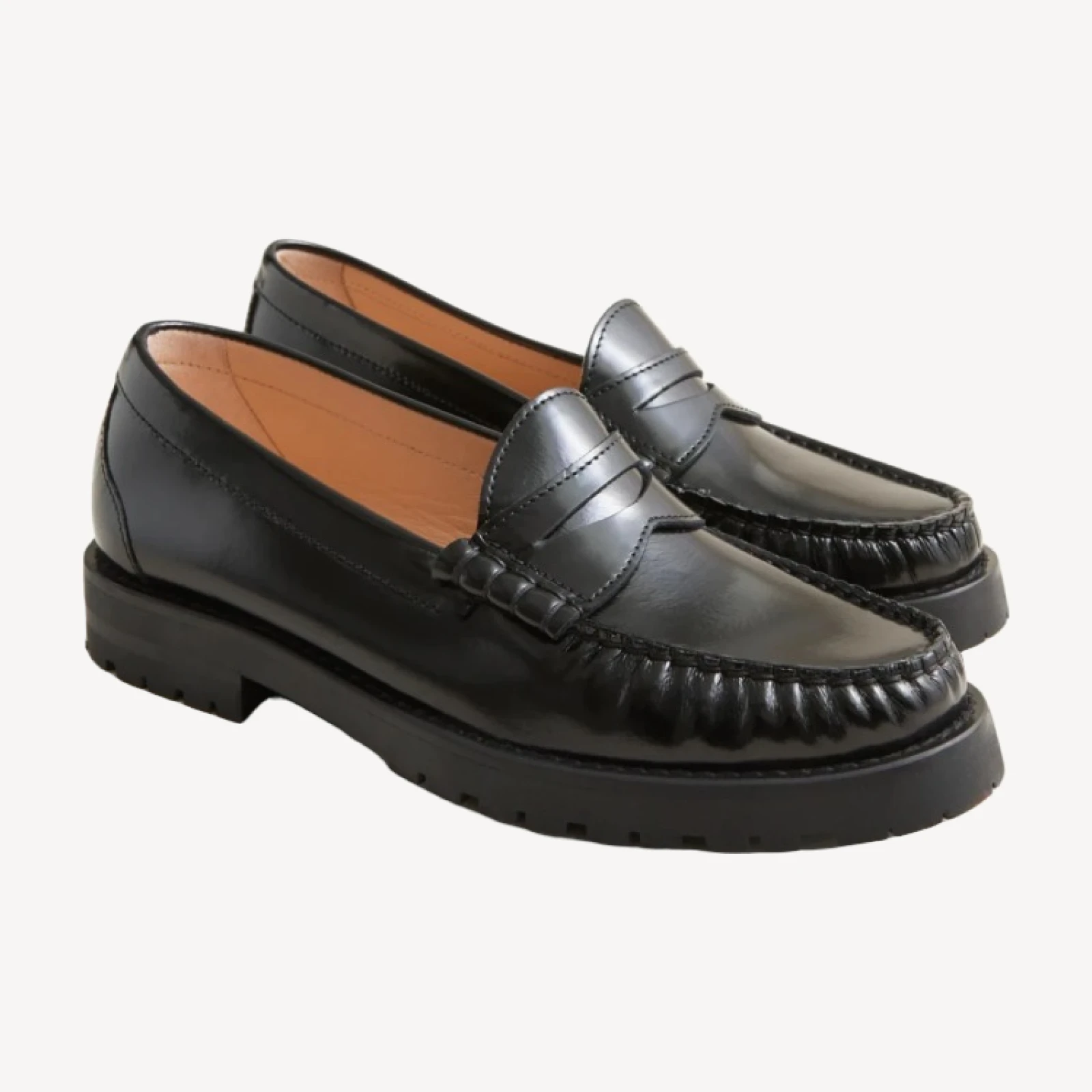 New Winona lug-sole penny loafers in Italian spazzolato leather