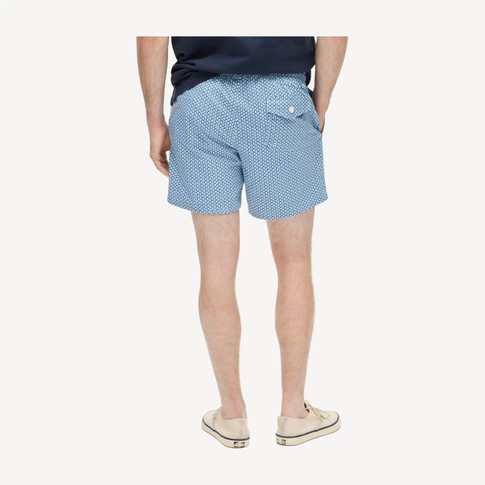 6'' stretch swim trunk in print with ECONYL® nylon