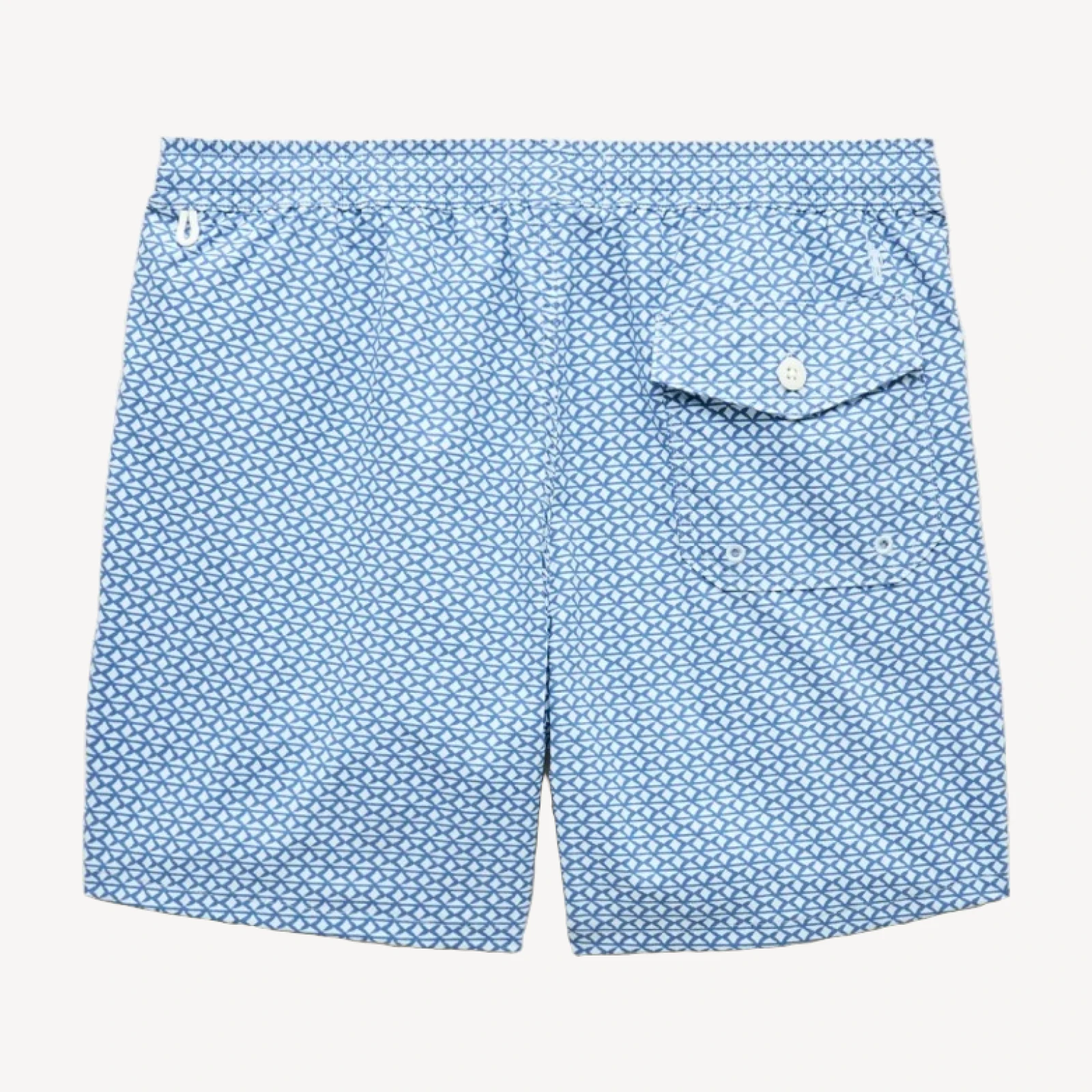 6'' stretch swim trunk in print with ECONYL® nylon