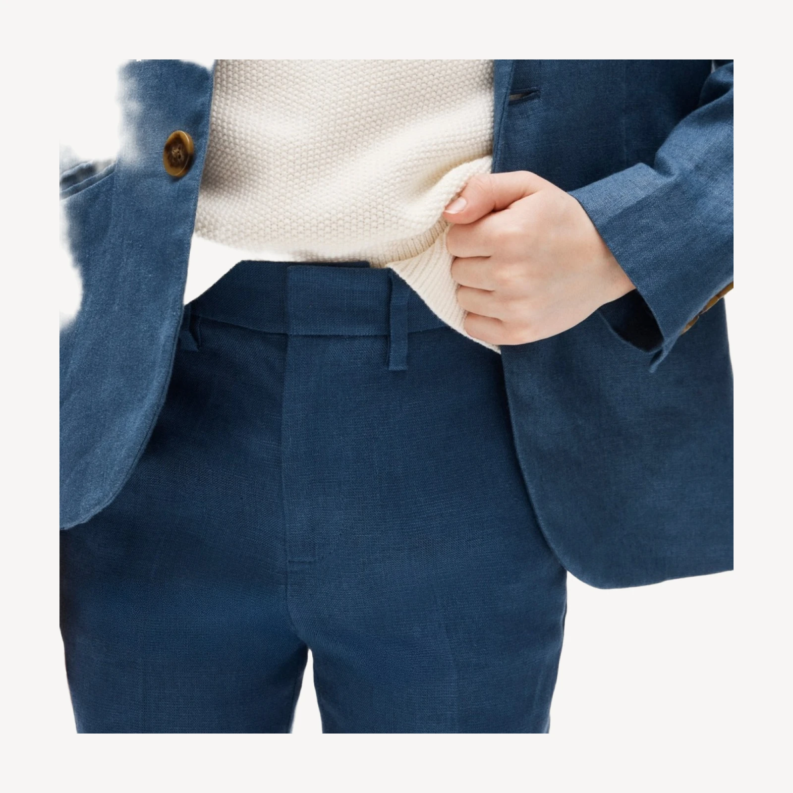 Boys' Ludlow unstructured suit pant in linen blend