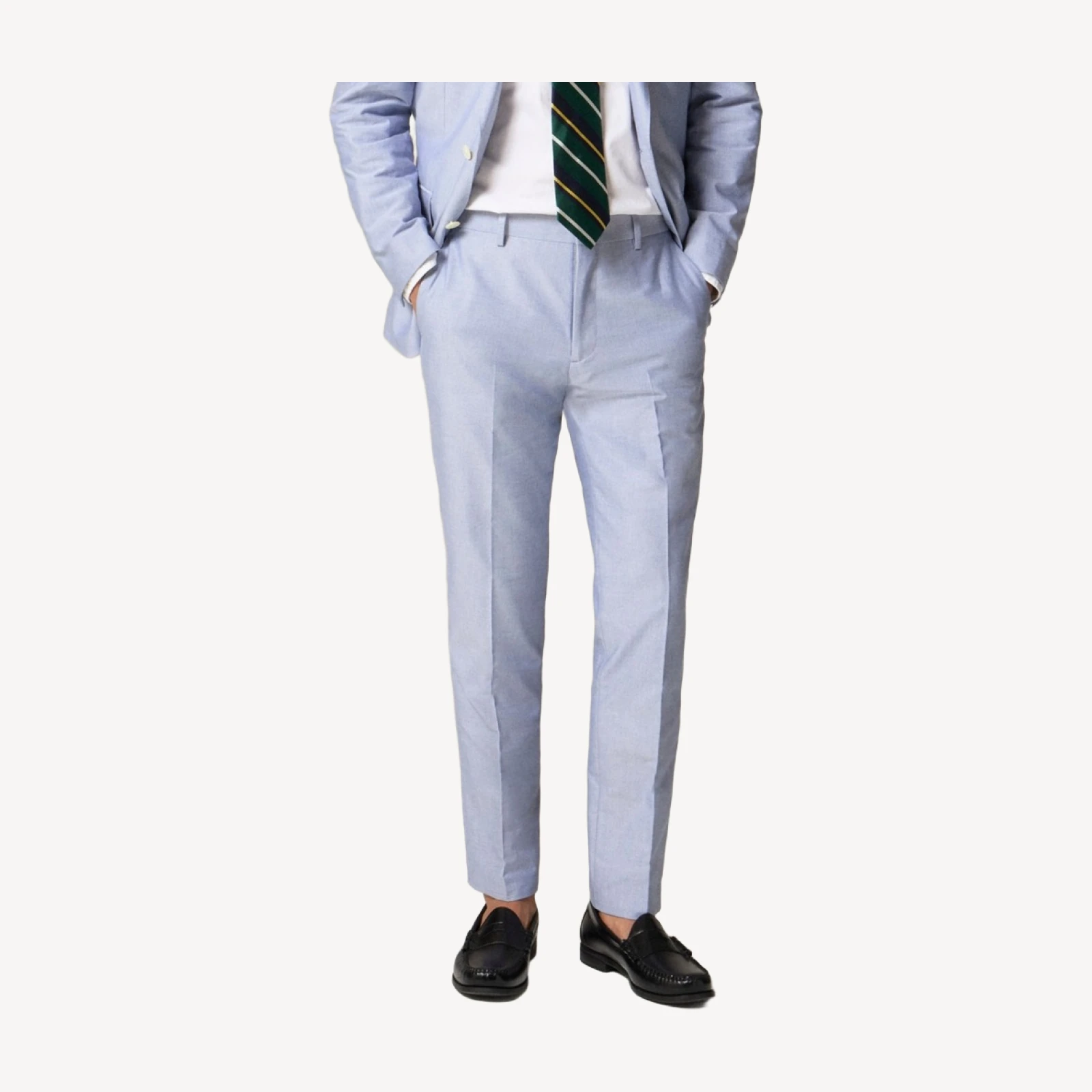 Ludlow Slim-fit suit pant in Portuguese cotton oxford
