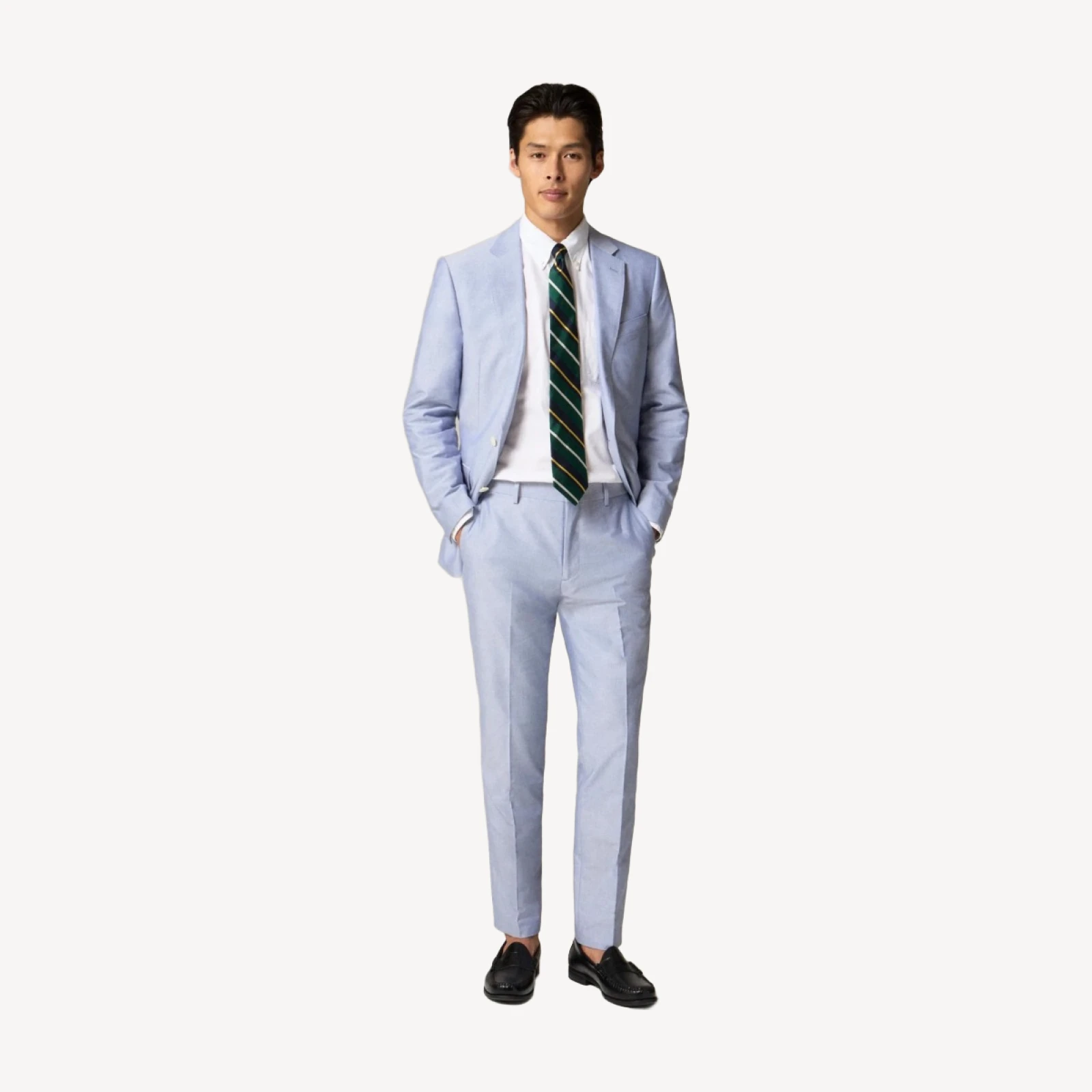 Ludlow Slim-fit suit pant in Portuguese cotton oxford