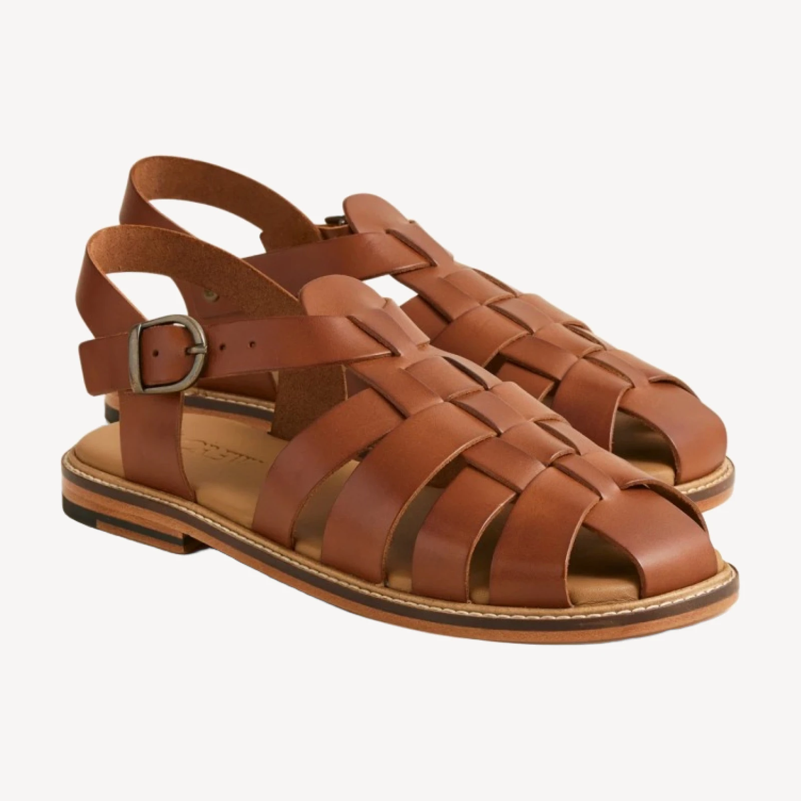 Fisherman sandals in leather