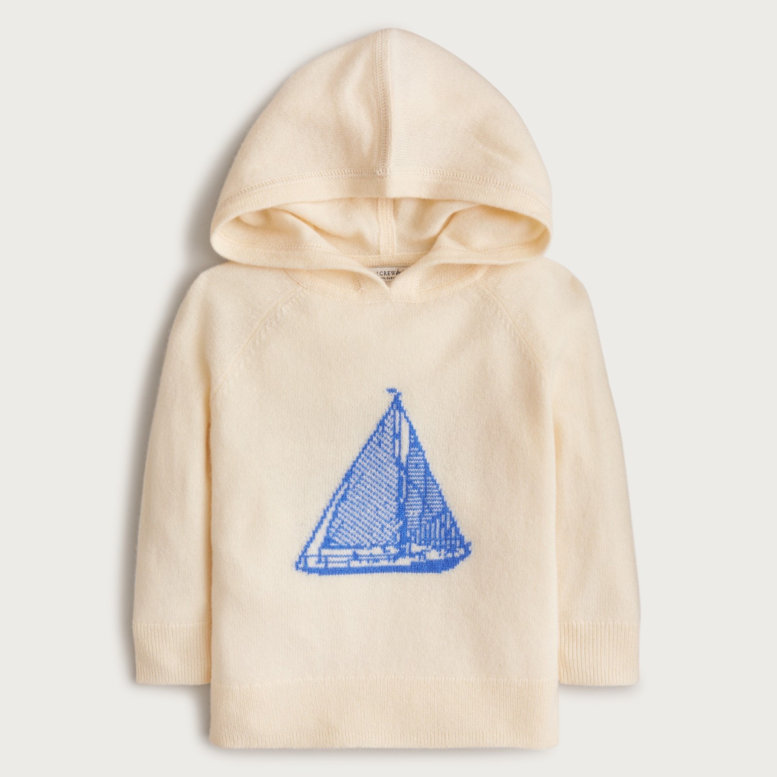 Limited-edition baby cashmere sailboat hooded sweater