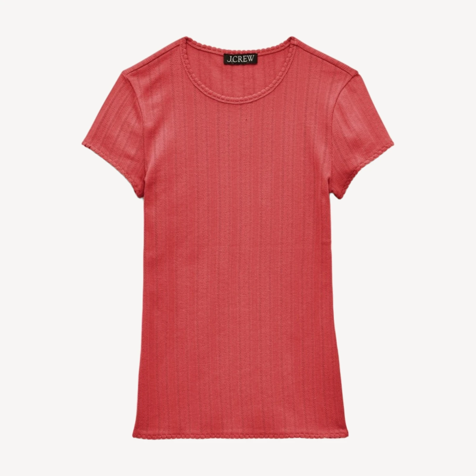 Pointelle short-sleeve T-shirt