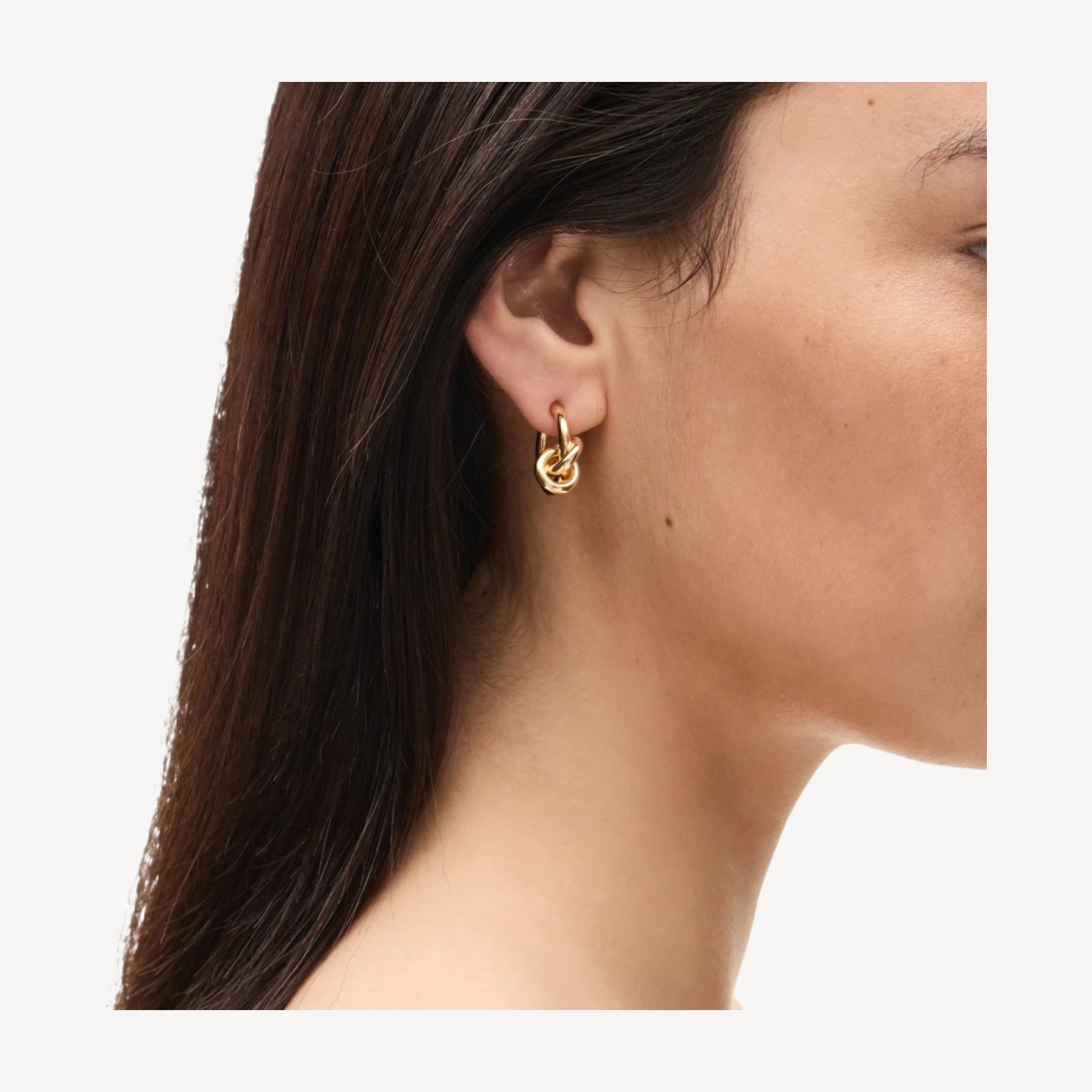 Sculptural knot hoop earrings