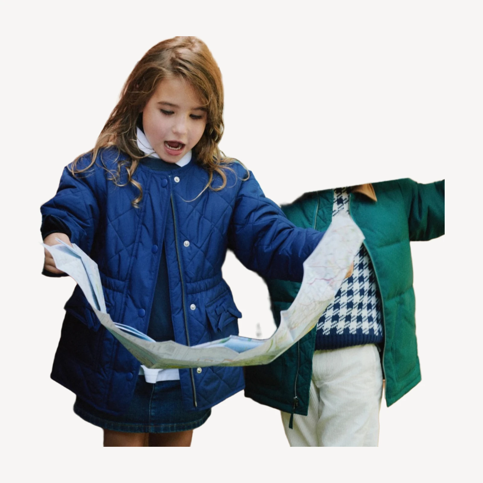 Girls' quilted cinched-waist jacket with PrimaLoft®