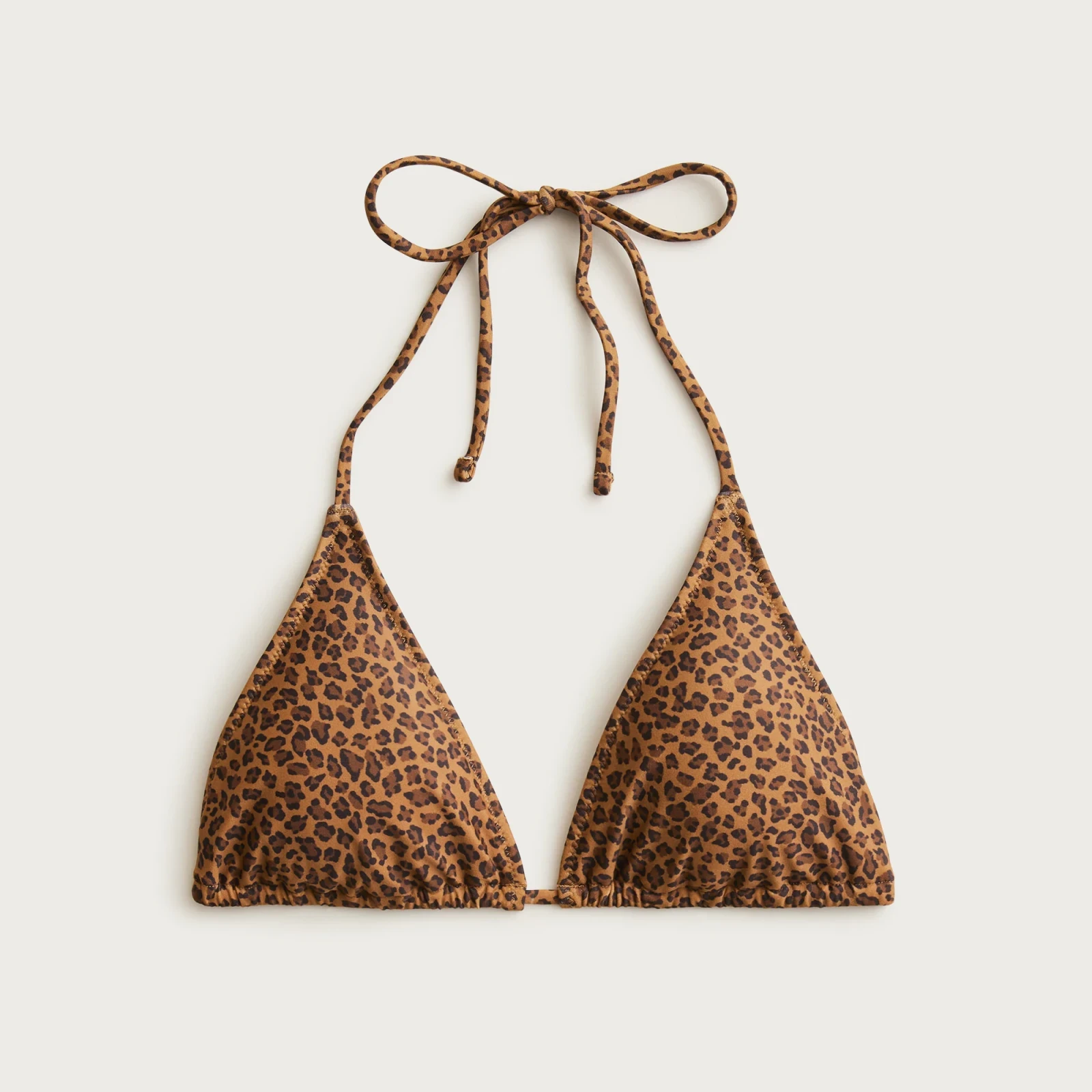 Perfect string bikini top in leopard print
