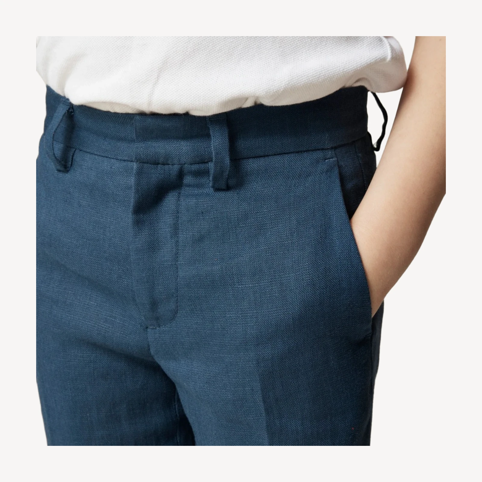 Boys' Ludlow unstructured suit pant in linen blend