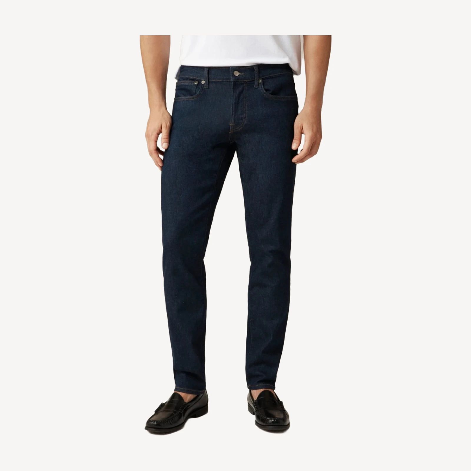 484 Slim-fit stretch jean in aged indigo wash