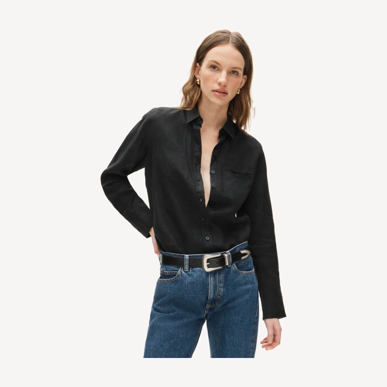Garçon classic button-up shirt in Baird McNutt Irish linen