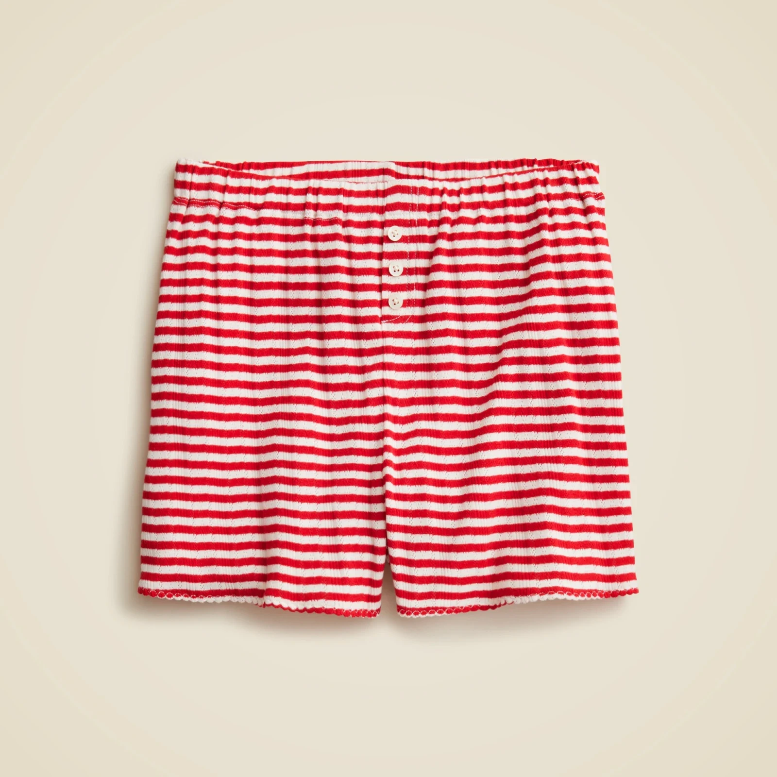 Pointelle short in stripe