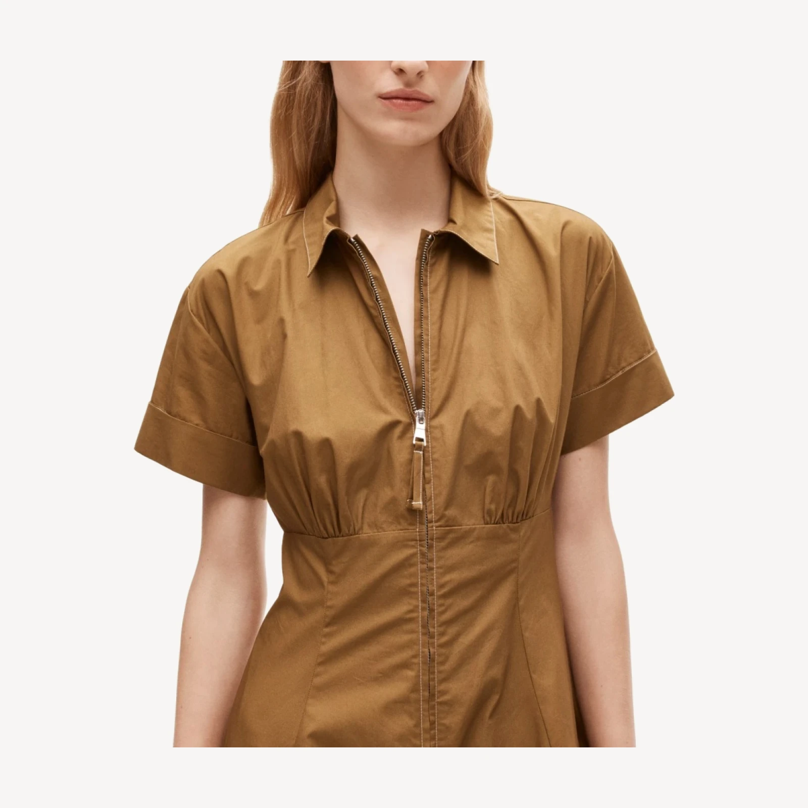 Arden shirt-dress in cotton poplin