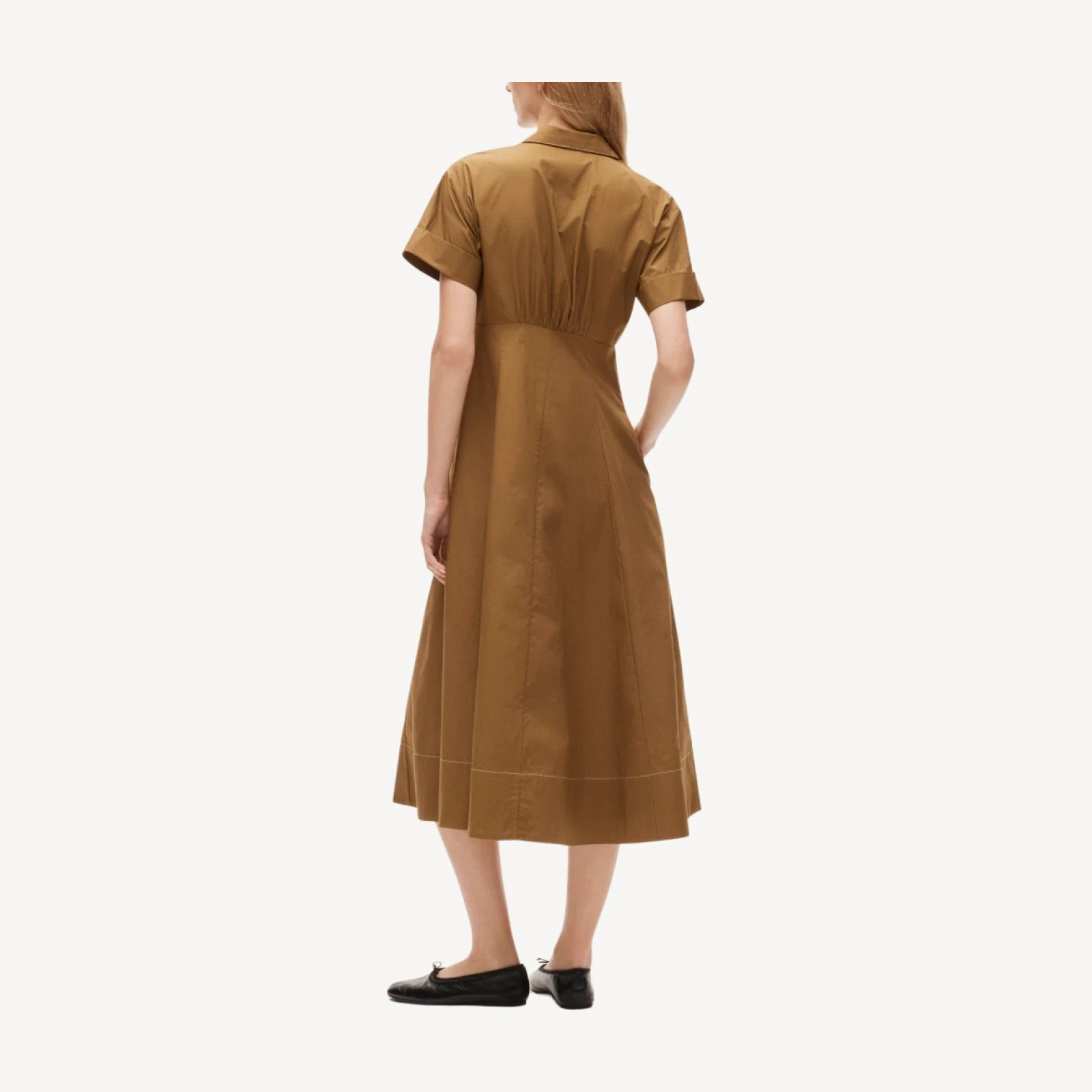 Arden shirt-dress in cotton poplin