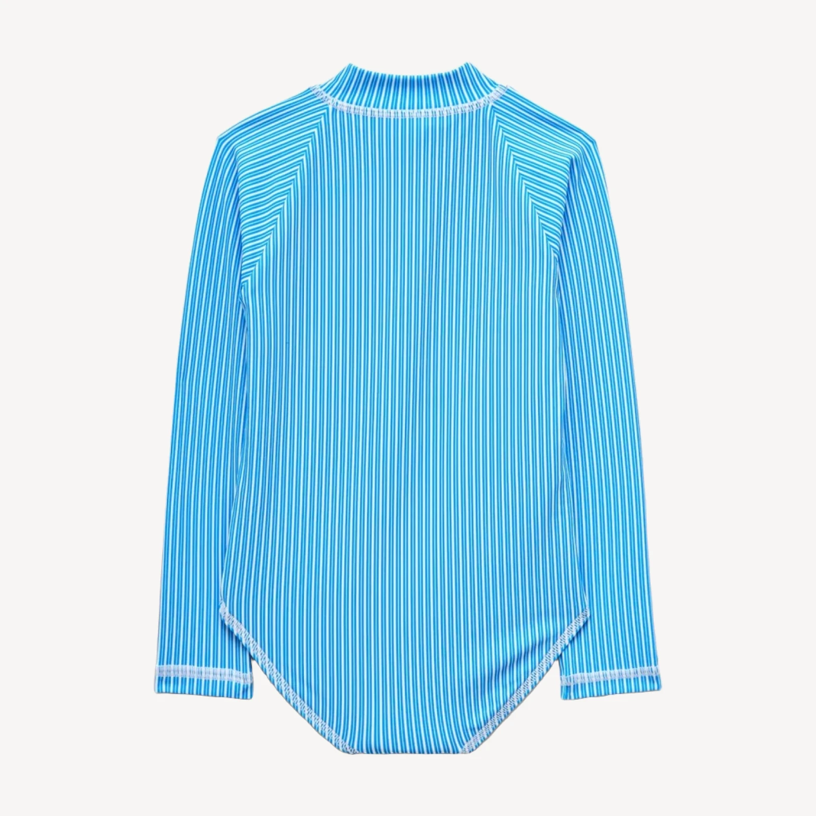 Girls' zip-up rash guard one-piece