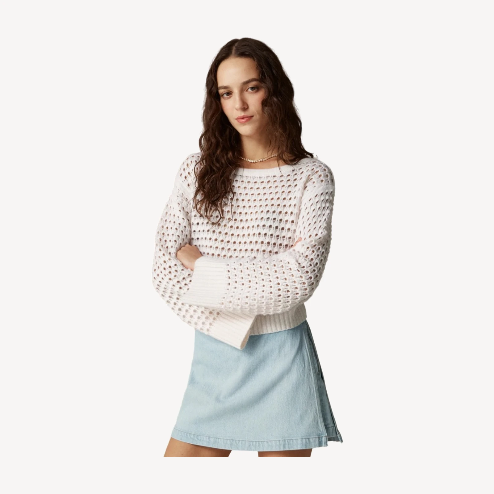 Denim skort