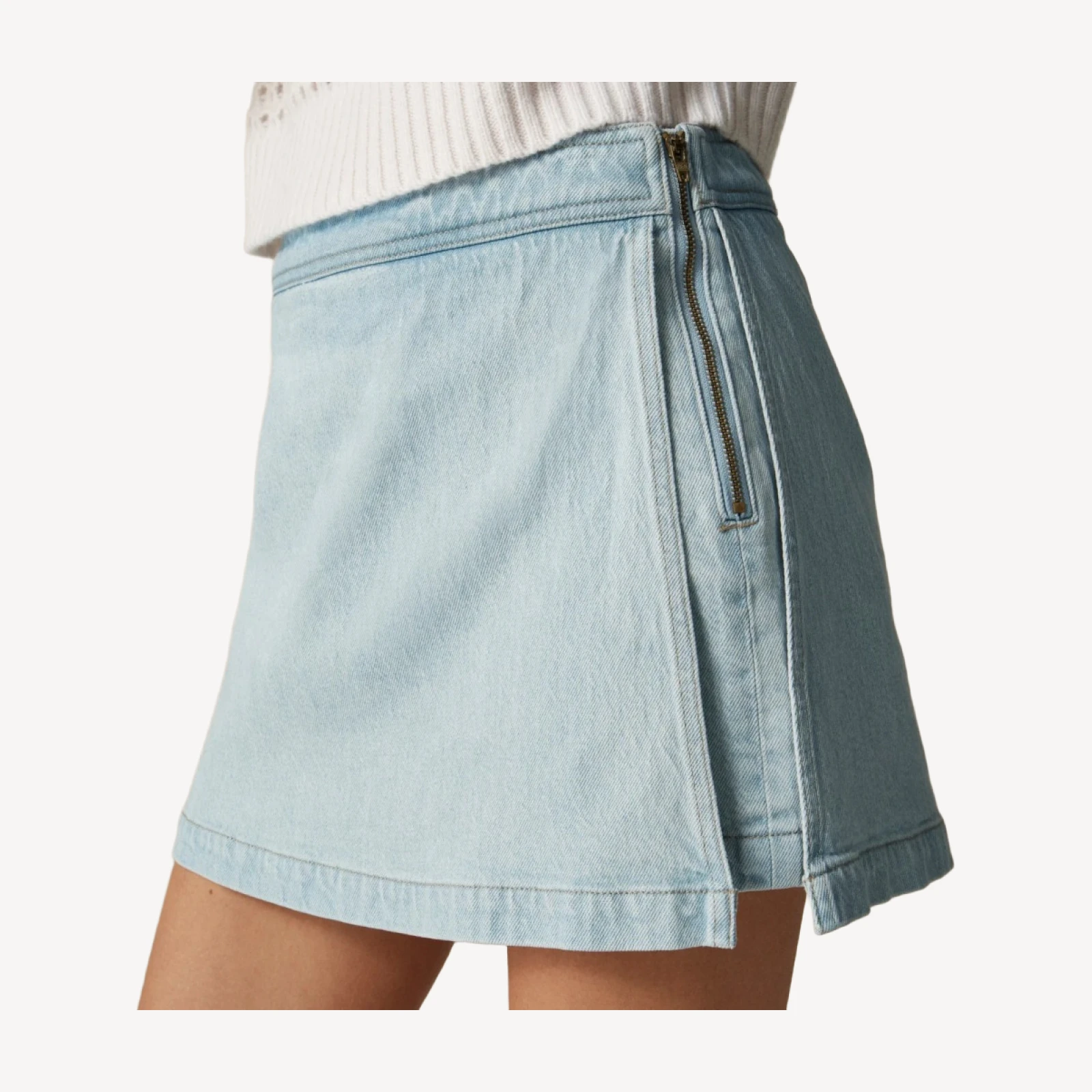 Denim skort