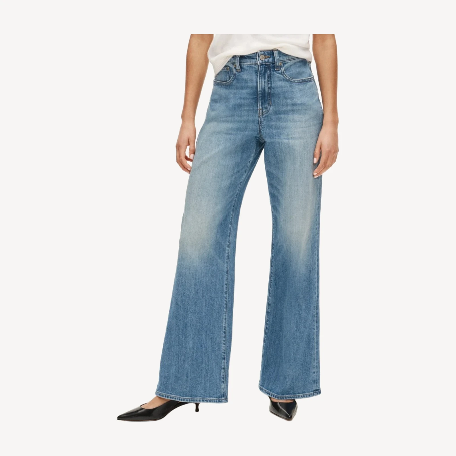 Curvy denim trouser jean