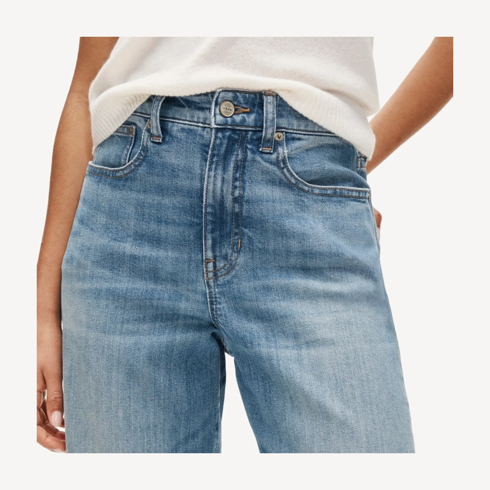 Curvy denim trouser jean