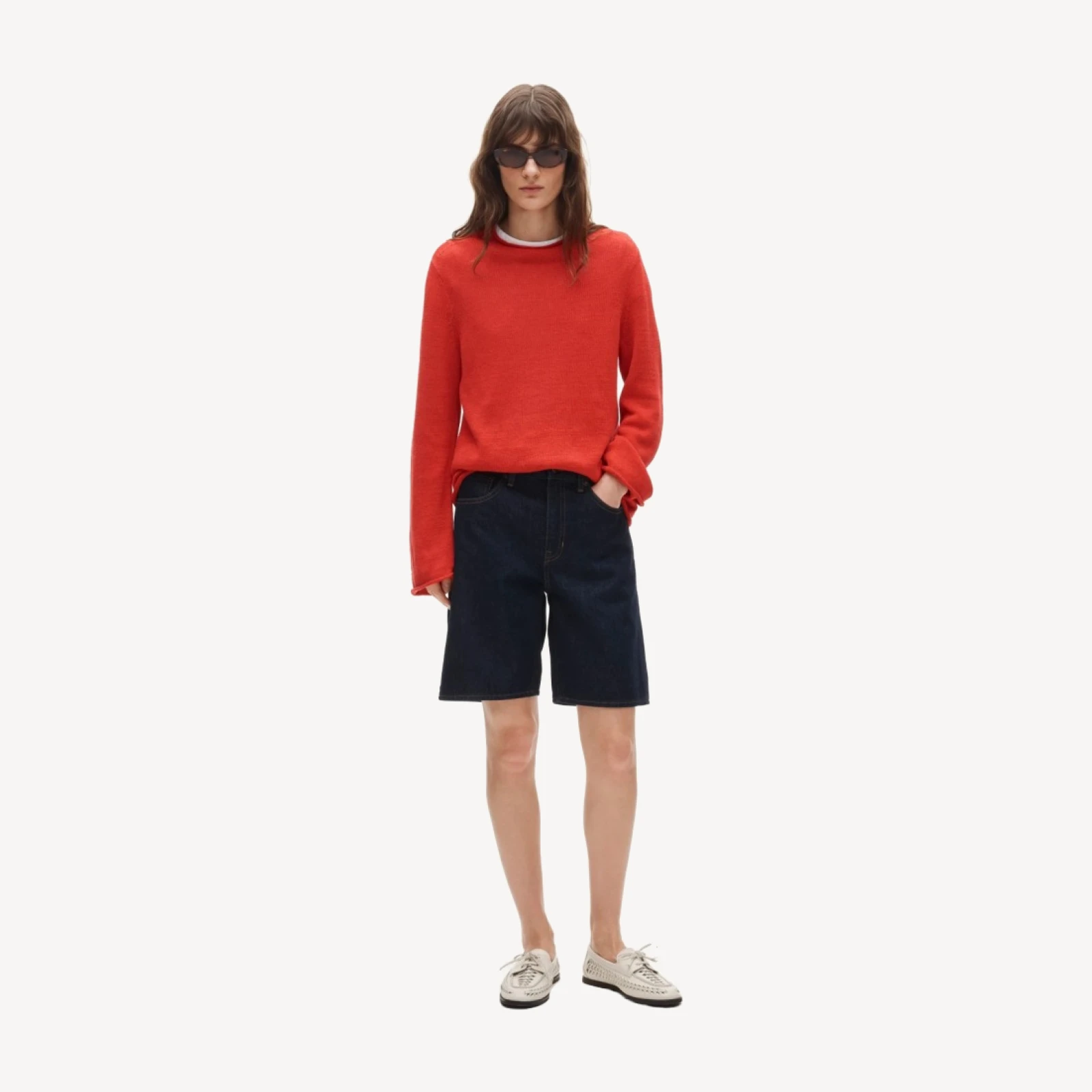 Denim bermuda short