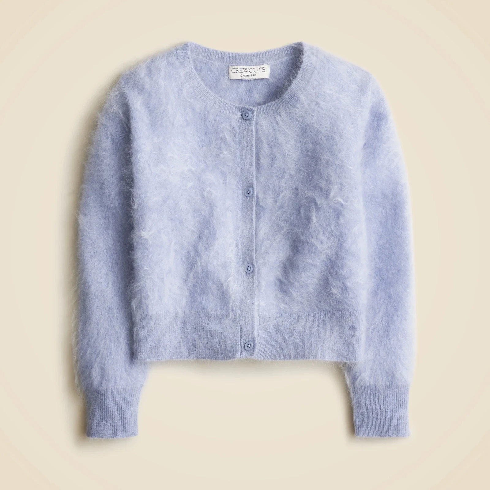 Girls' brushed cashmere cardigan