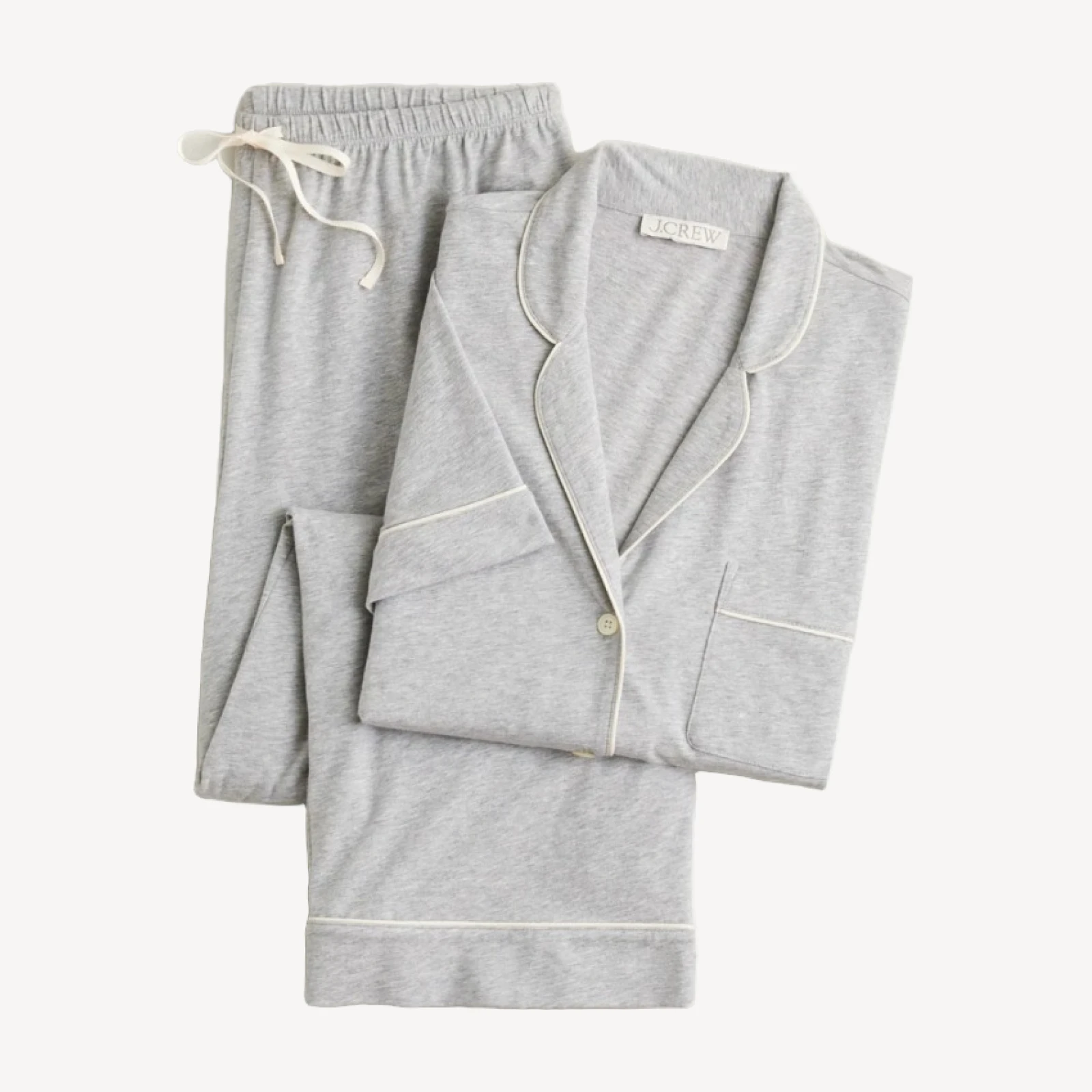 Dreamy cotton-blend short-sleeve pajama pant set