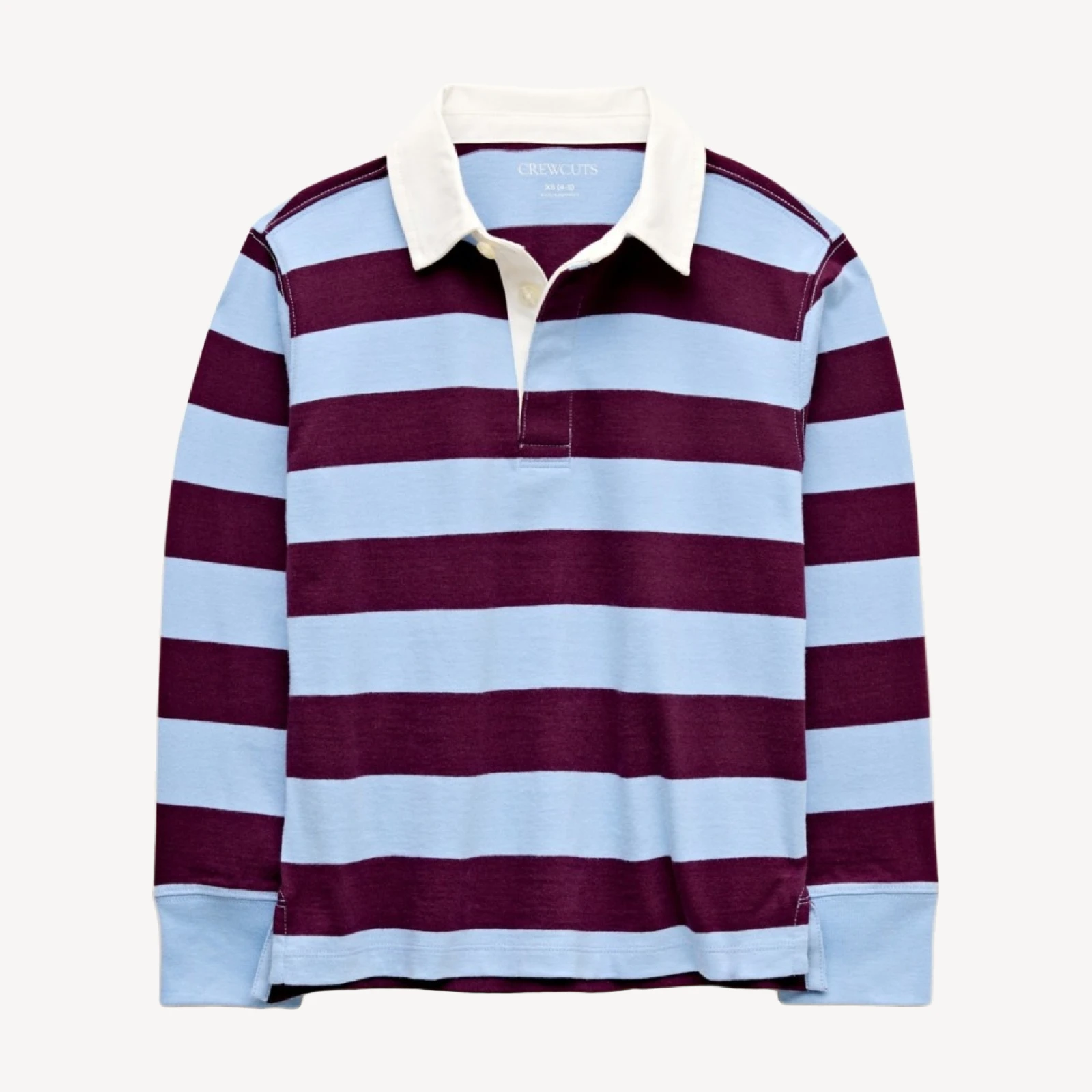 Kids' junior varsity rugby polo shirt in stripe