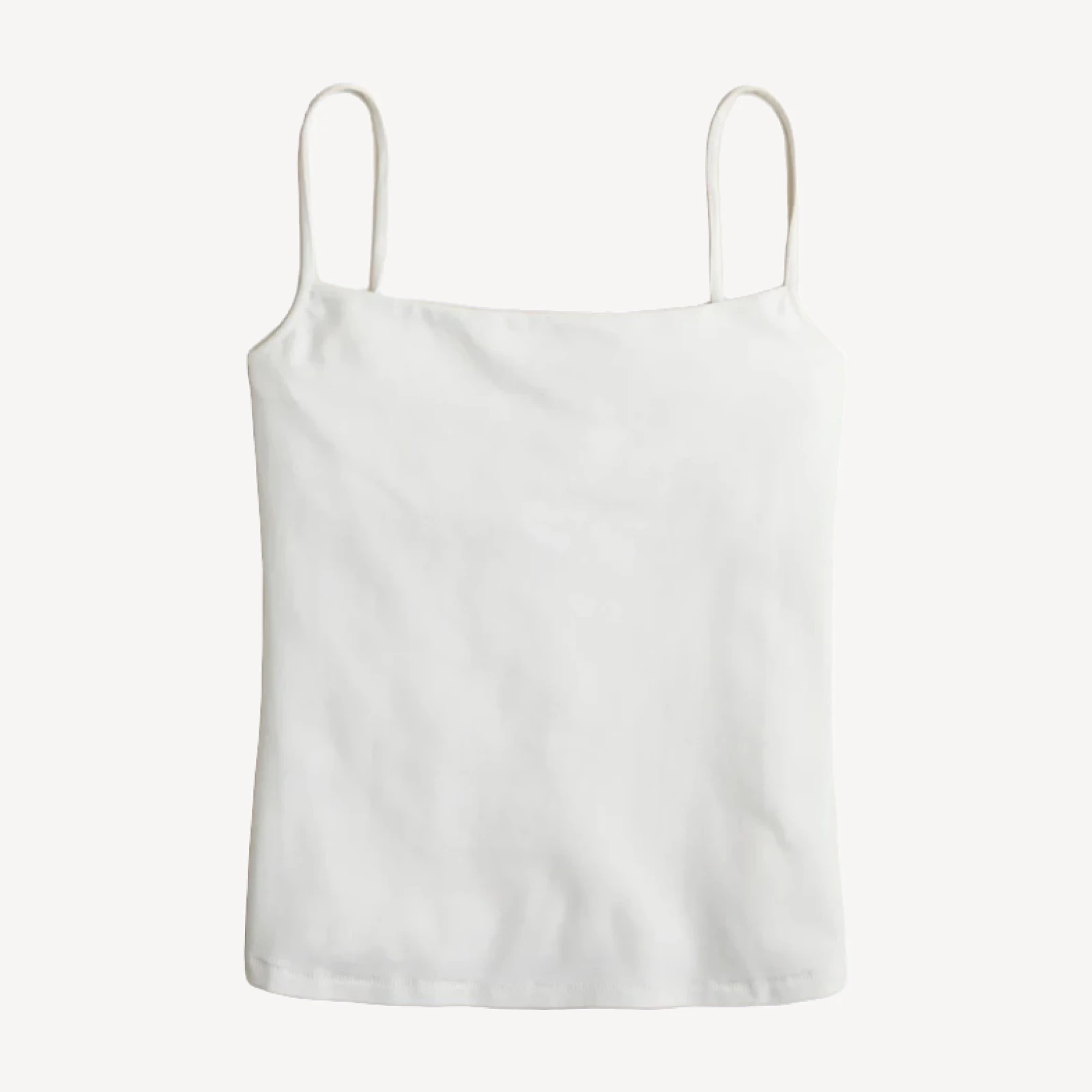 Stretch cotton shelf-bra tank top
