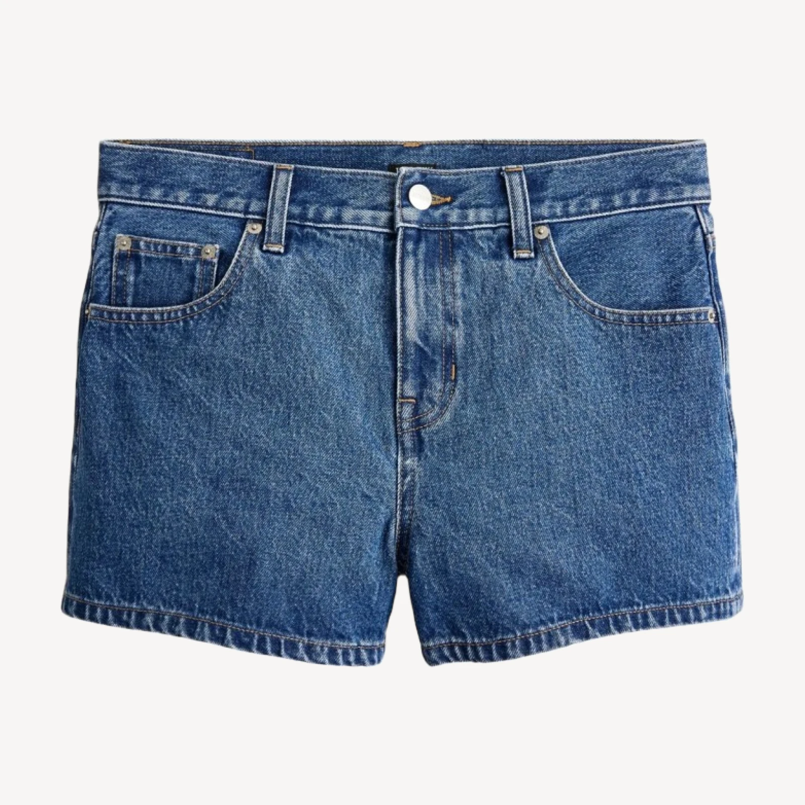 Low-rise denim short