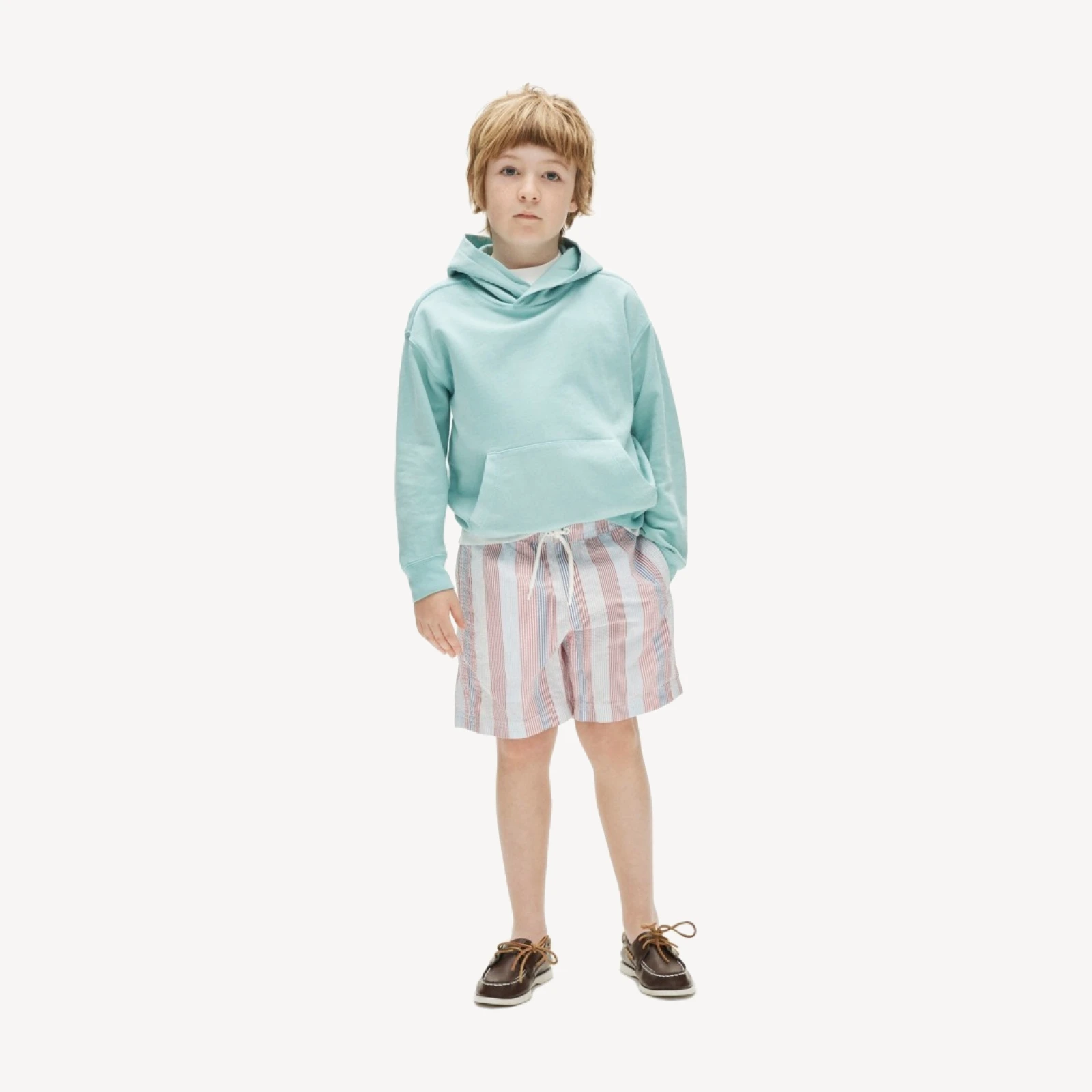 Kids' swim trunk in seersucker